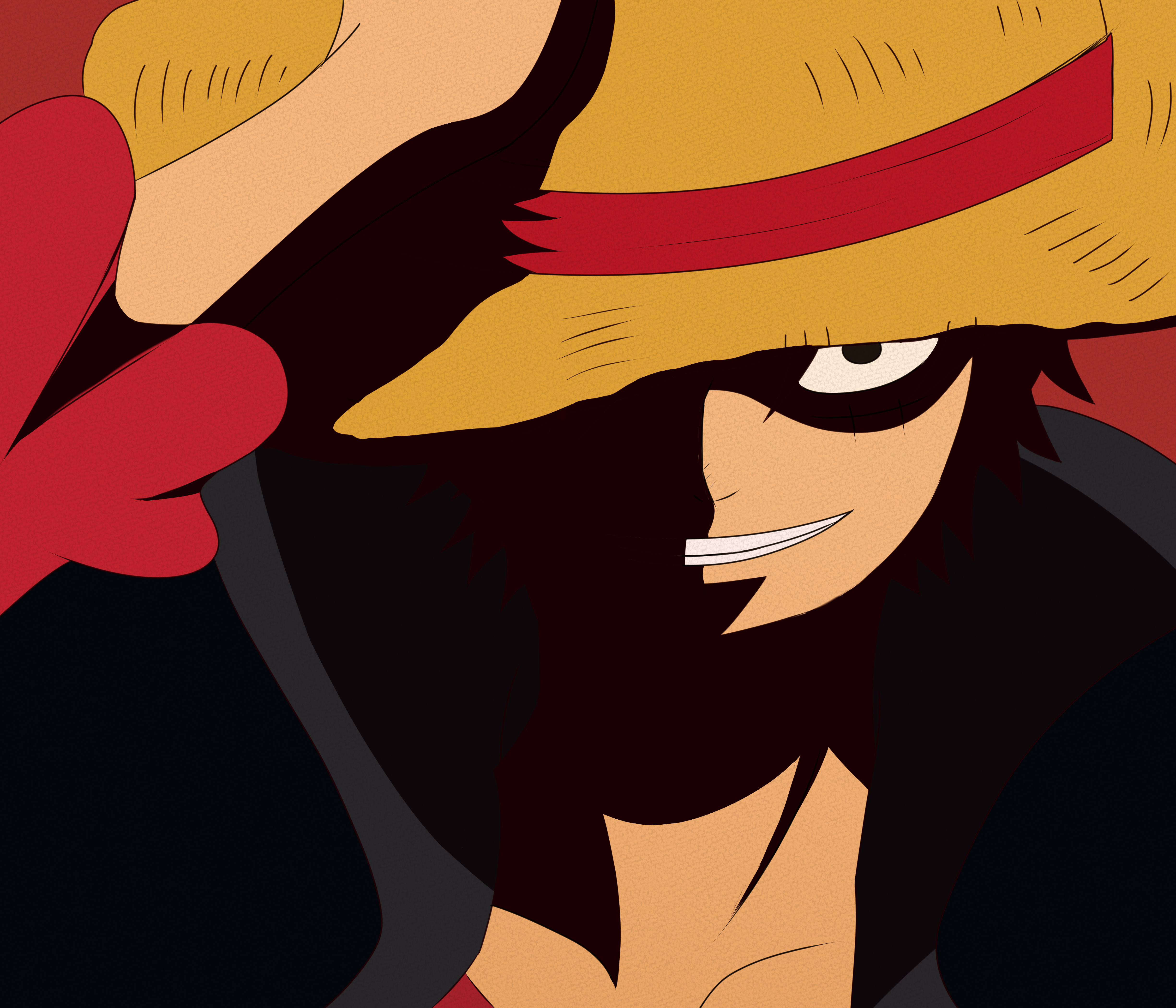 "Korsanların Kralı Luffy Aksiyonda" Duvar Kağıdı