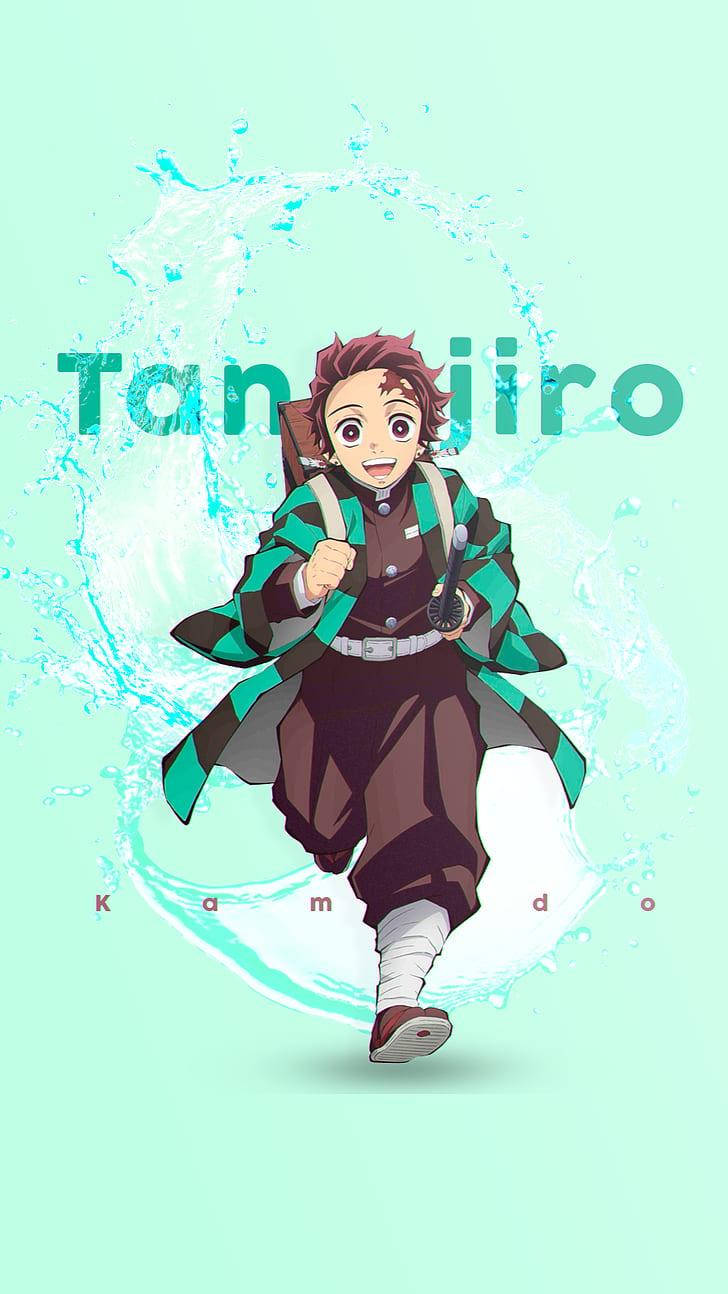 Koşan Demon Slayer Tanjiro Duvar Kağıdı