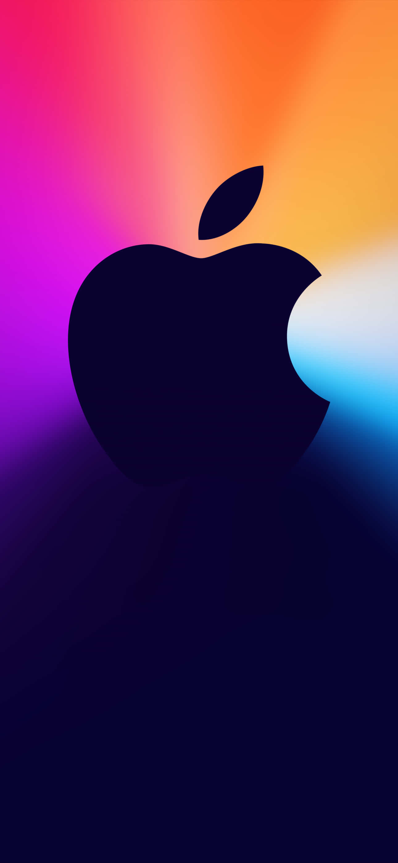 Koyu Mavi Pixel 3 Apple Logosu Arka Planı Duvar Kağıdı