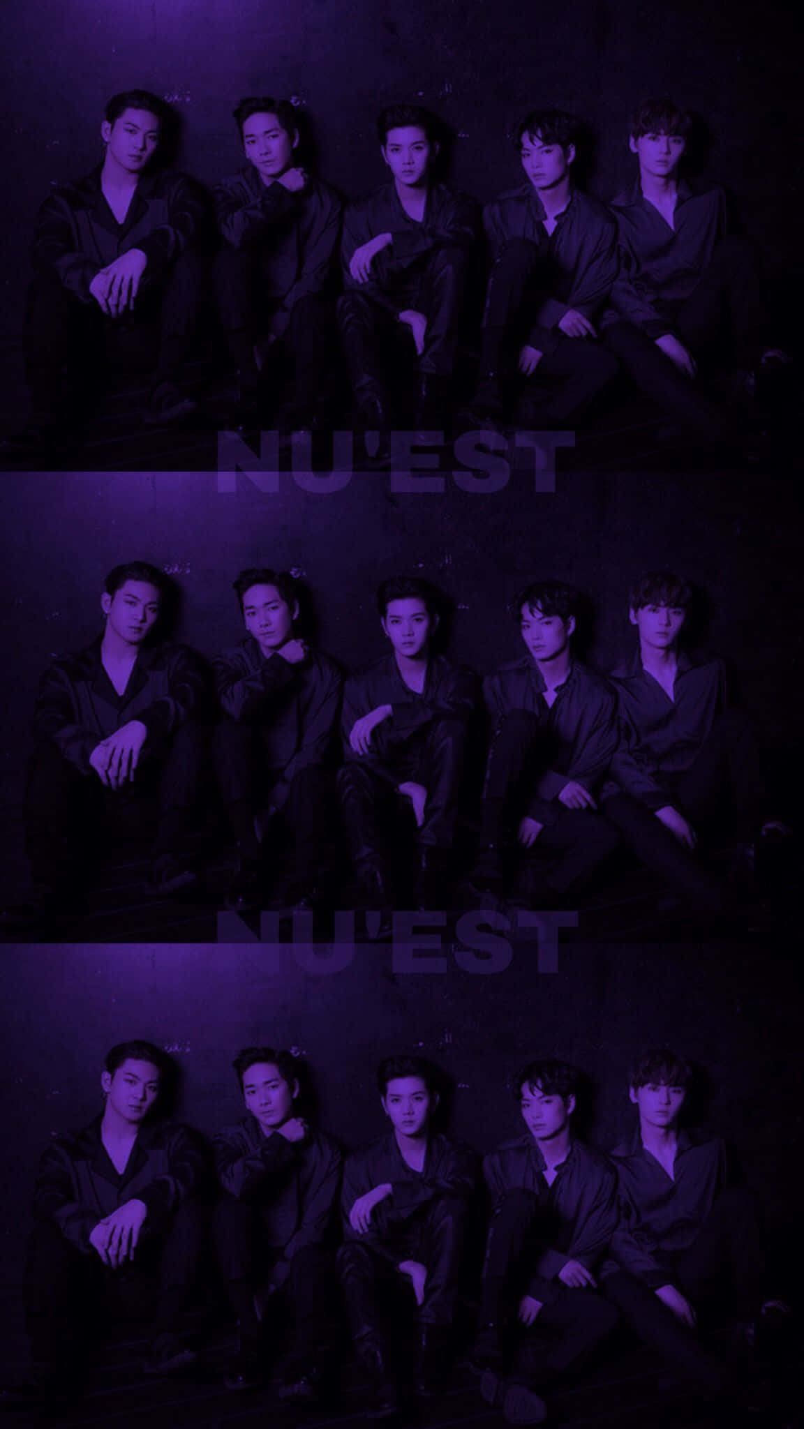 Koyu Mor Nuest Kpop Grubu Duvar Kağıdı