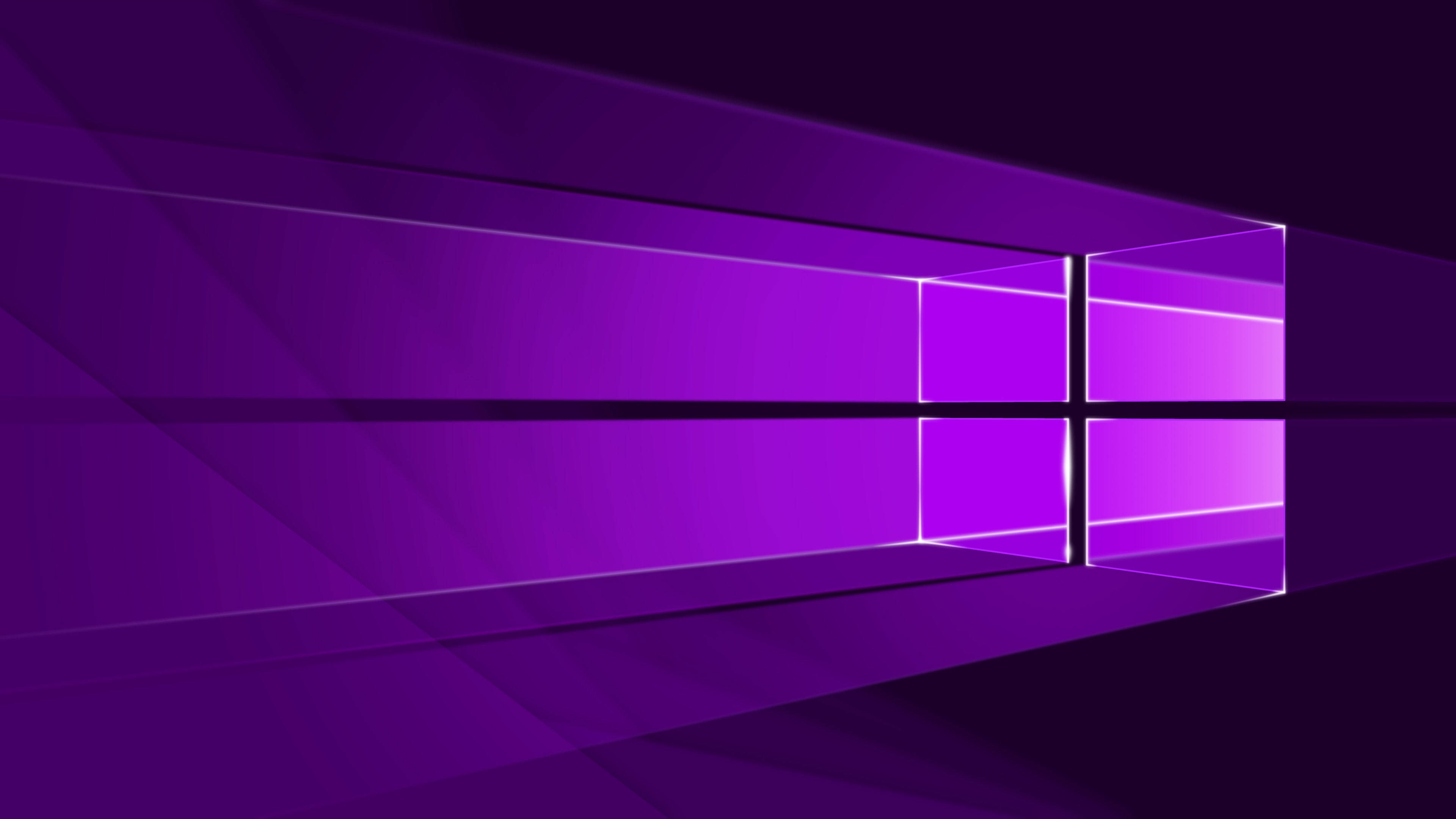 Koyu Neon Mor Windows Logosu Duvar Kağıdı
