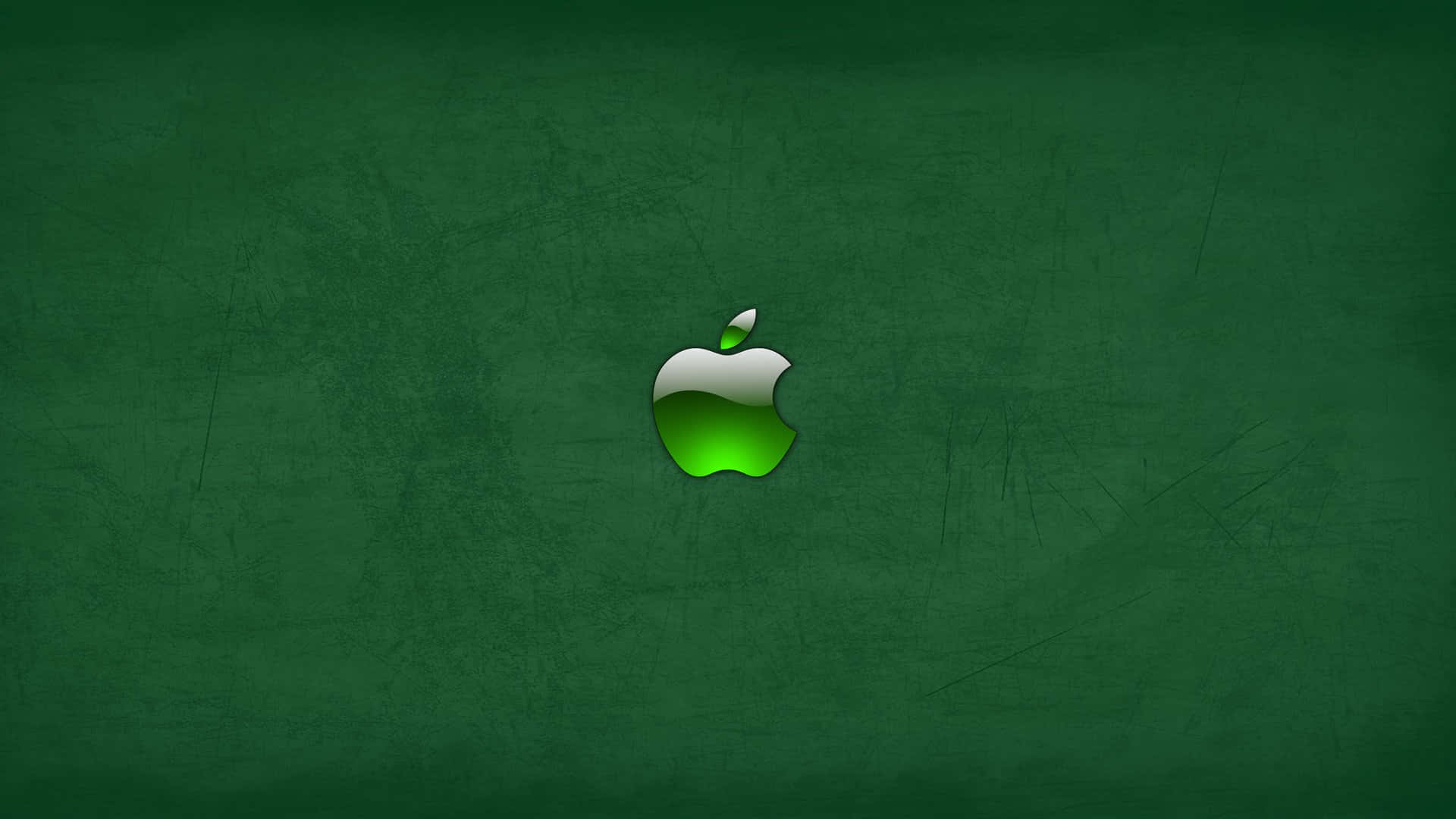 Koyu Yeşil Logolu HD Apple Arka Planı Duvar Kağıdı