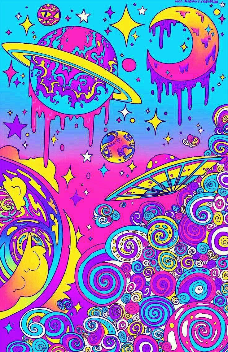 Kozmik Trippy Estetik Duvar Kağıdı