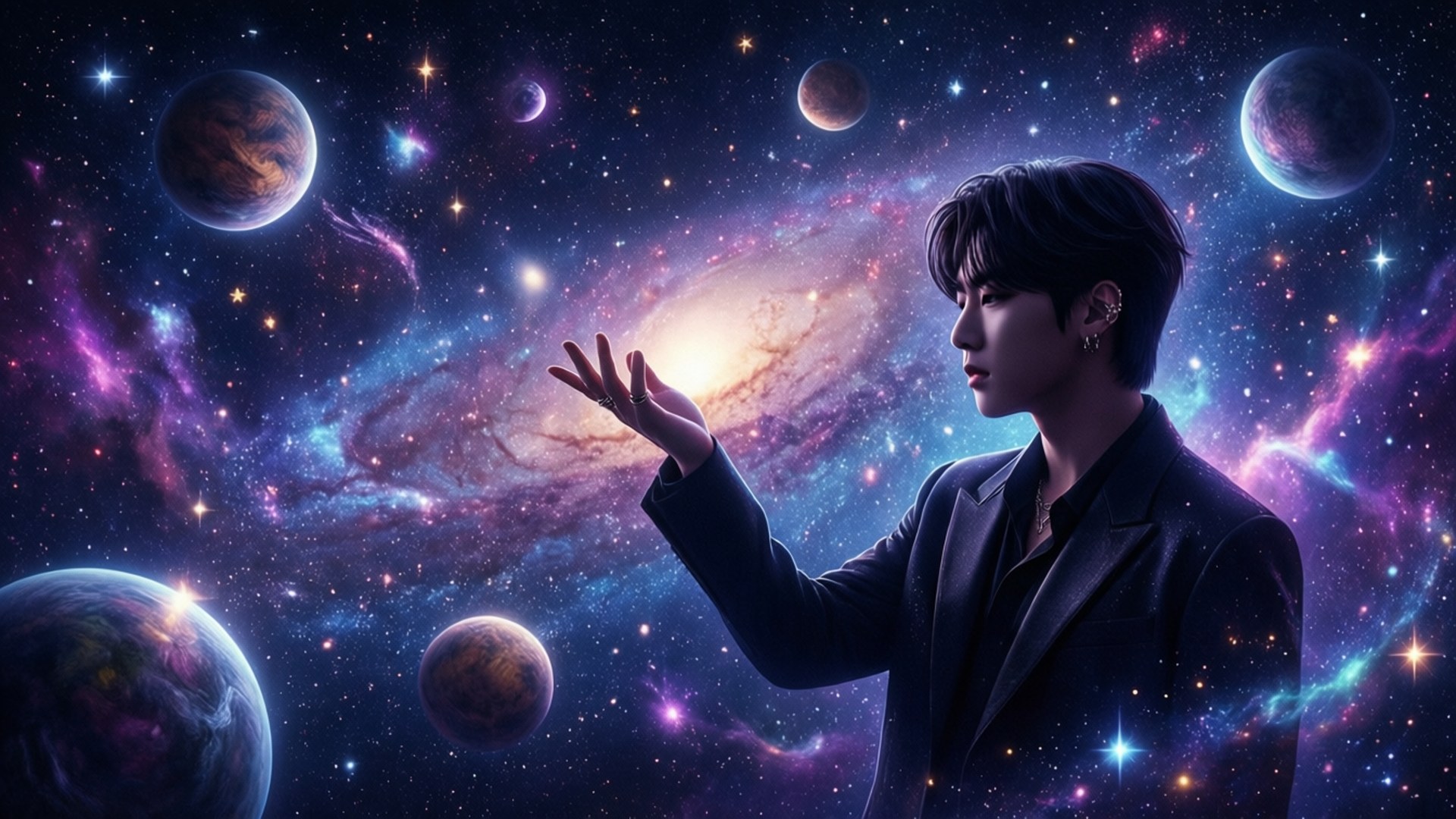 Kpop Galaksi Fantezisi Duvar Kağıdı
