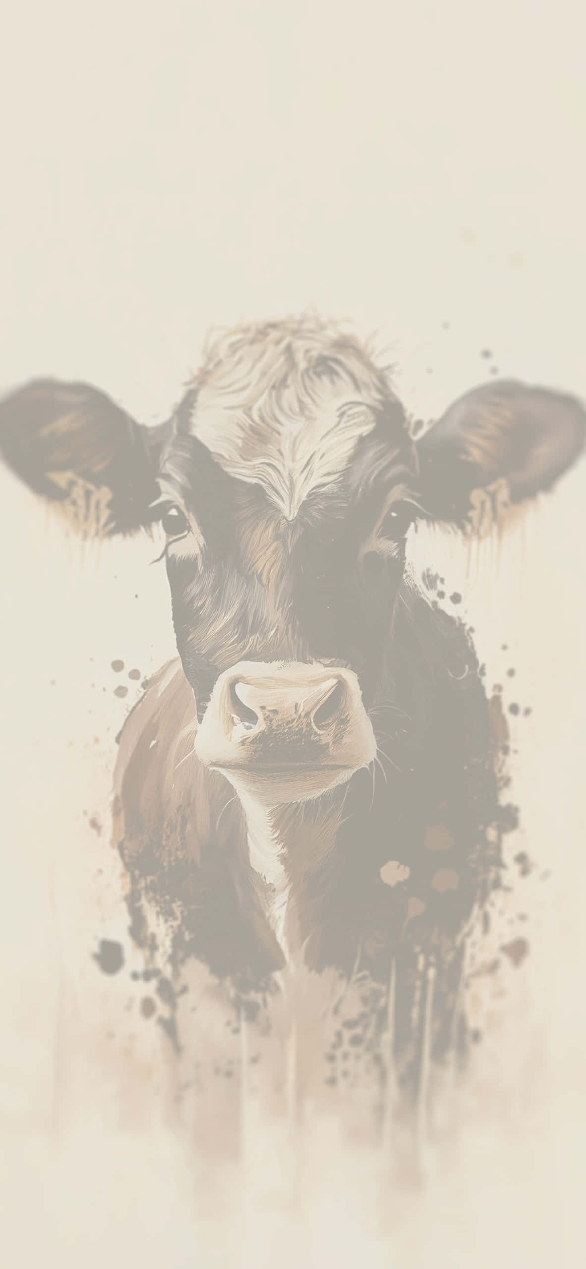 Kır Çiçekleri Tarlasında Nefes Kesici Güzel Bir Hereford İneği Duvar Kağıdı