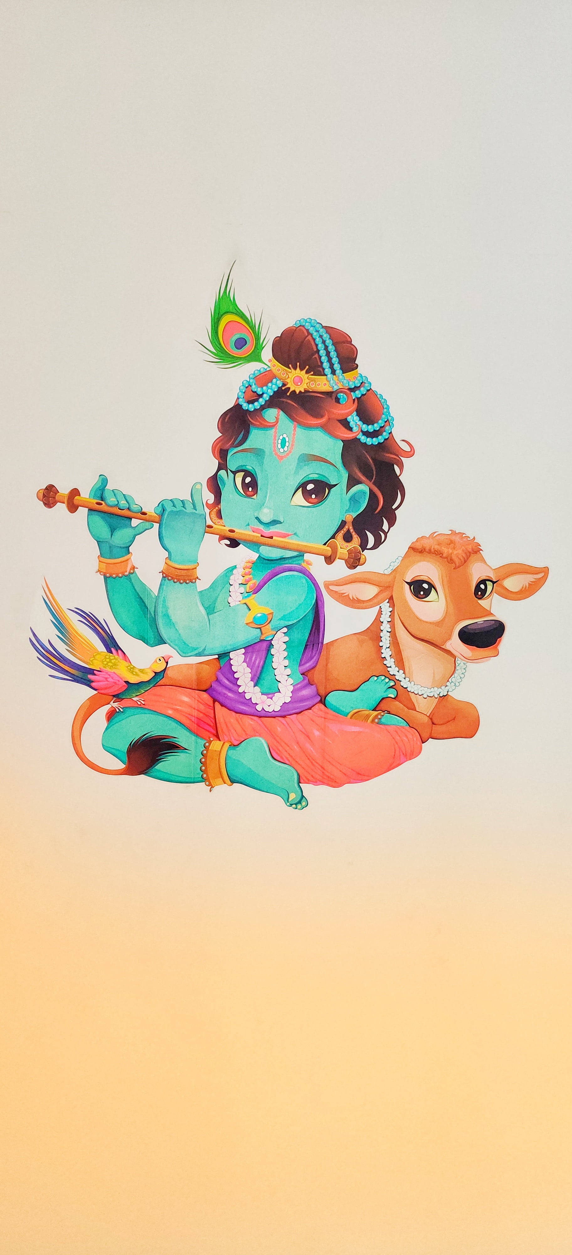 Krishna HD Bebek İnek Duvar Kağıdı