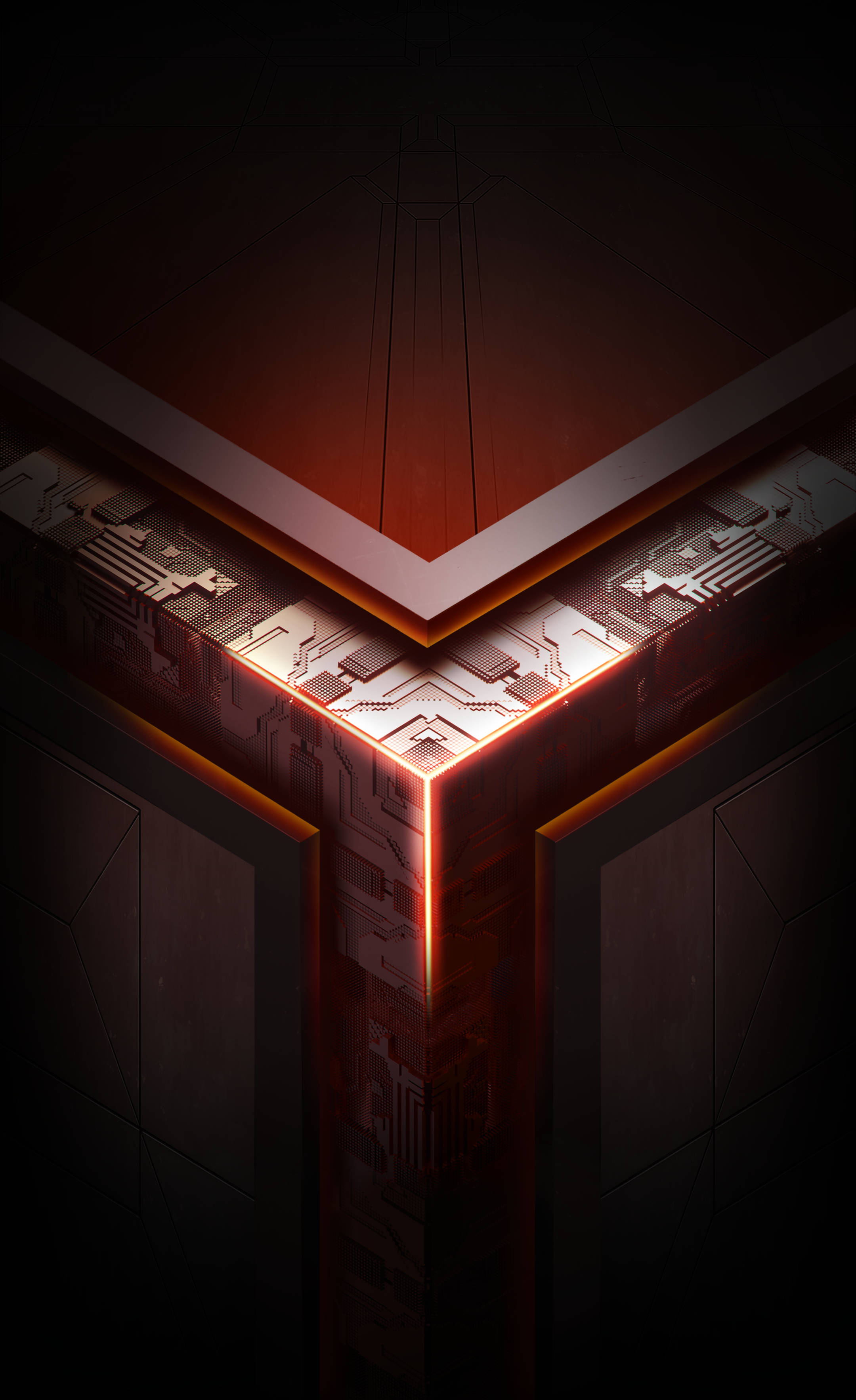 Kırmızı Asus ROG Telefon Logosu Duvar Kağıdı