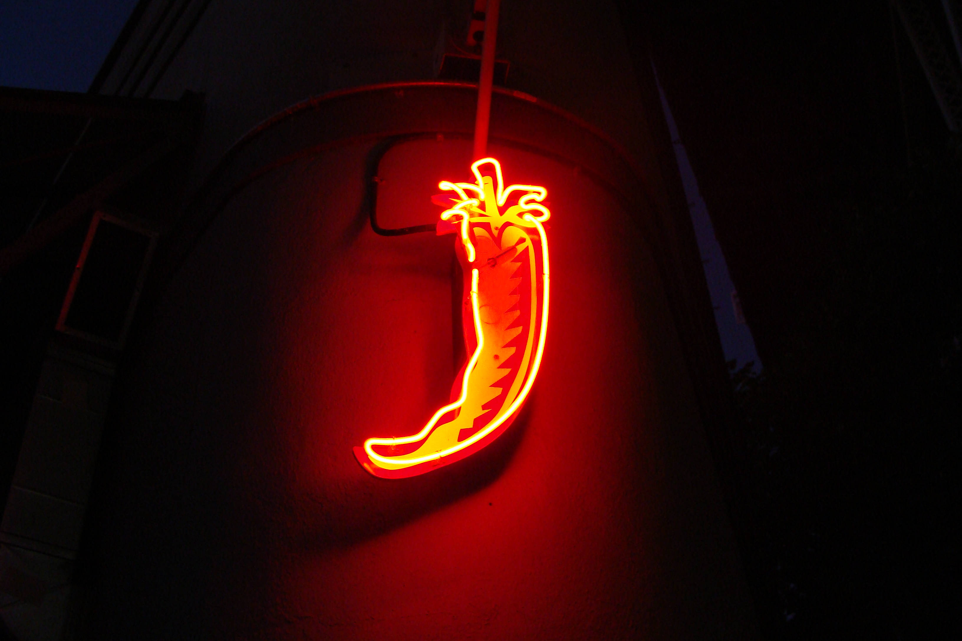 Kırmızı Biber Neon Sanatı Duvar Kağıdı
