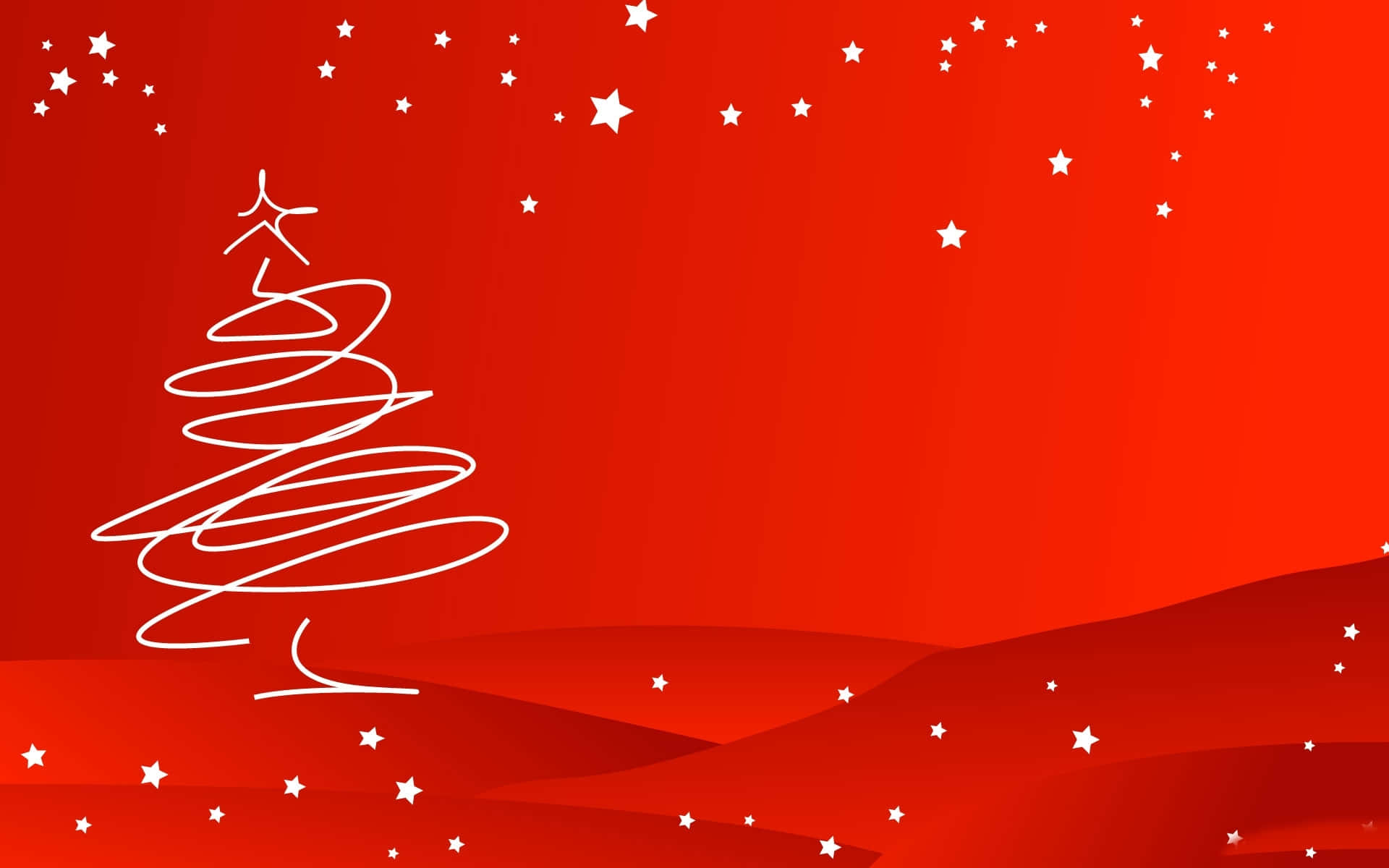 kırmızı bir arka planda bir noel ağacı Duvar Kağıdı