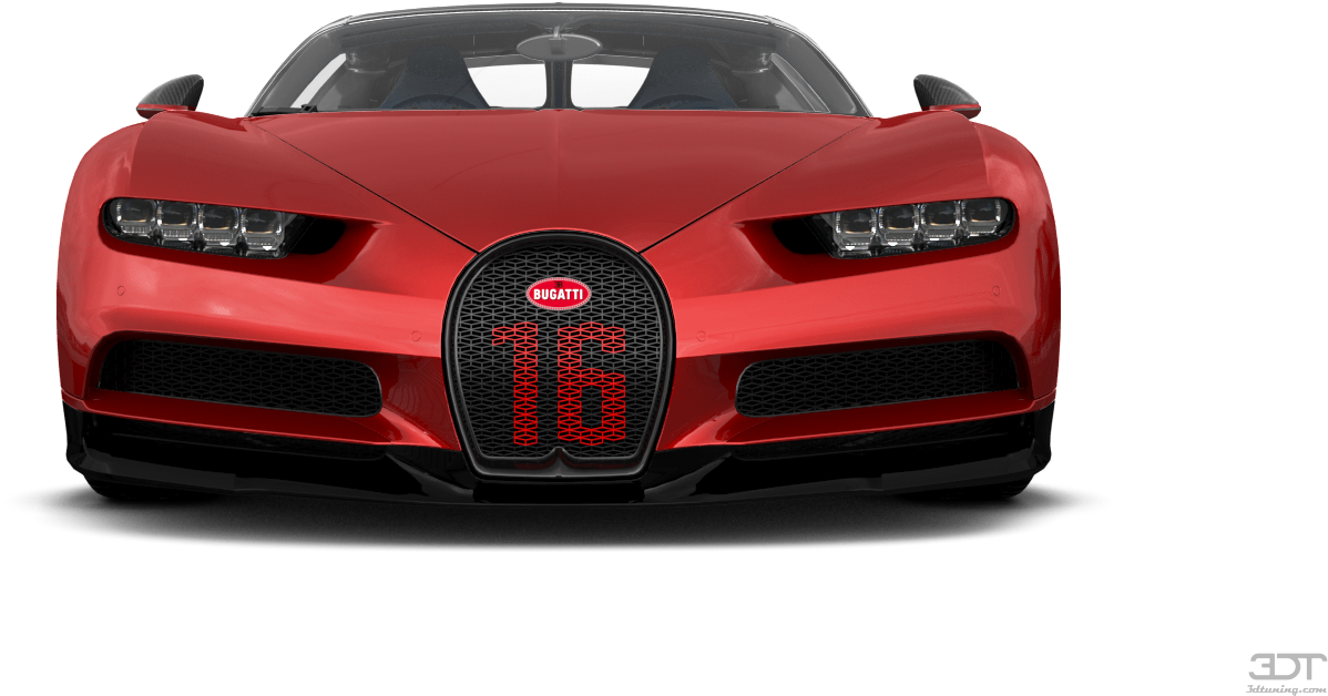 Kırmızı Bugatti Chiron Önden Görünüm Duvar Kağıdı