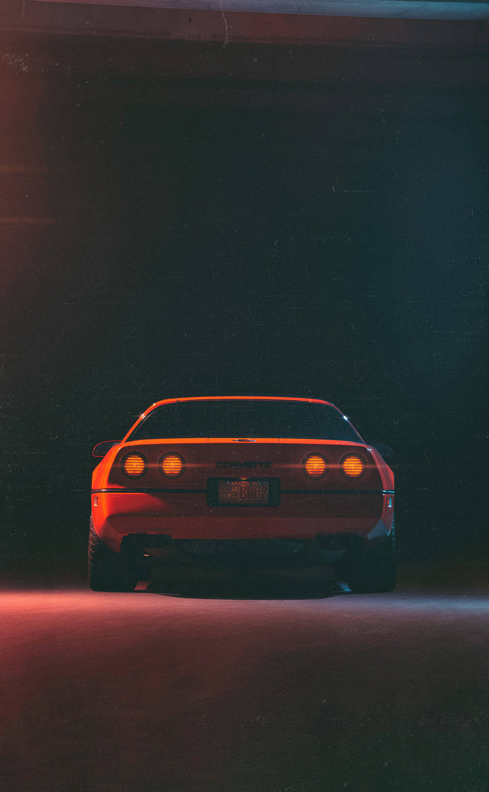 Kırmızı C4 Corvette Portresi Duvar Kağıdı