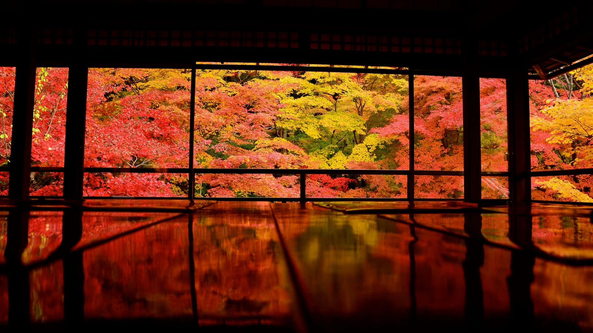 Kırmızı Chureito Pagodası, Aomori, Japonya Duvar Kağıdı