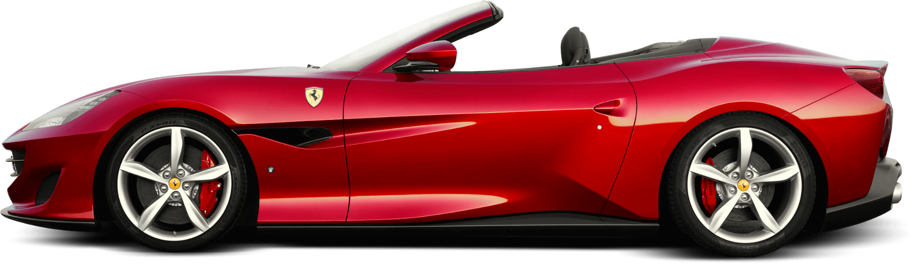 Kırmızı Ferrari Üstü Açık Araba Yan Görünüm Duvar Kağıdı
