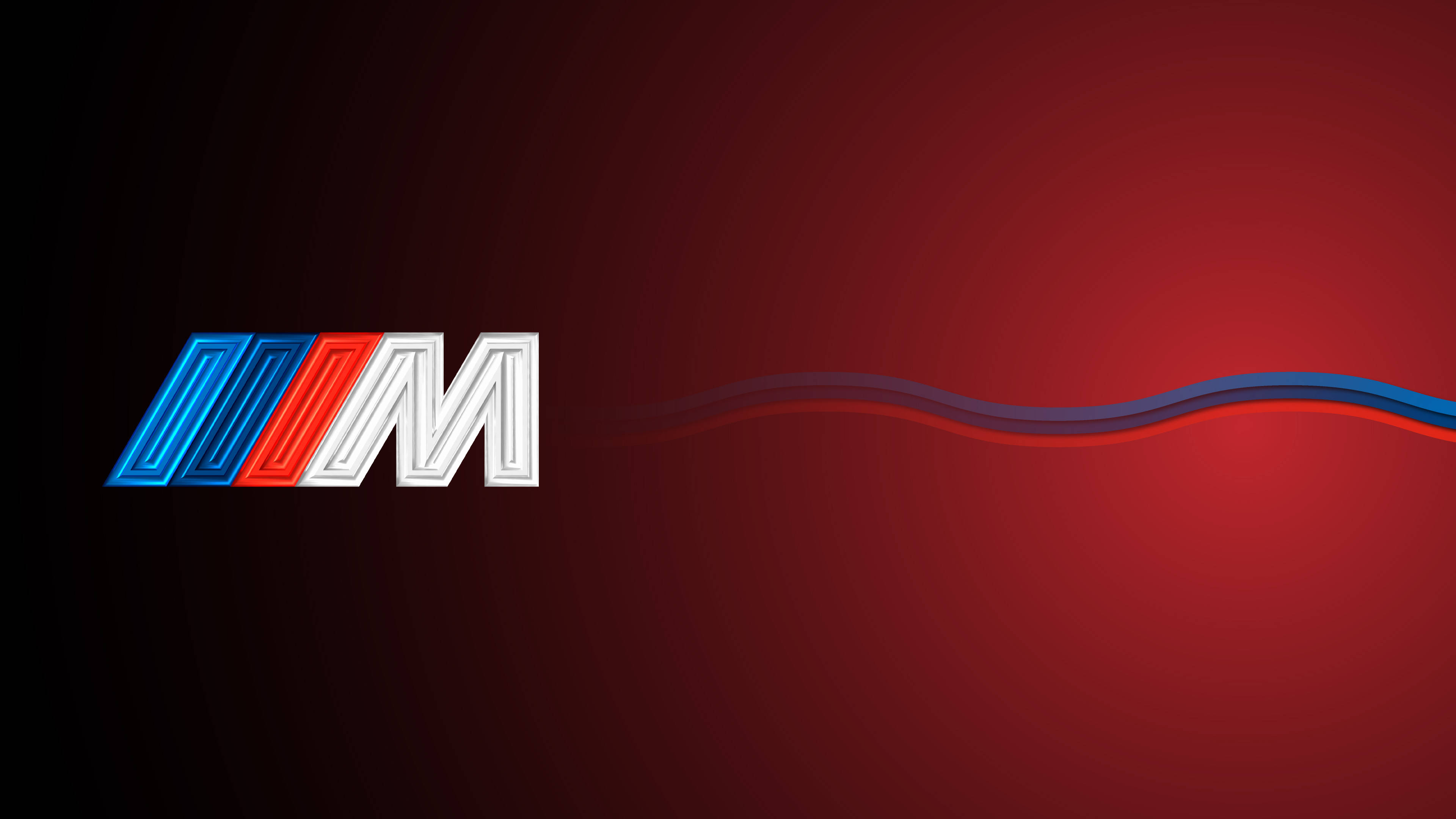 Kırmızı Gradyanlı BMW M Logosu Duvar Kağıdı