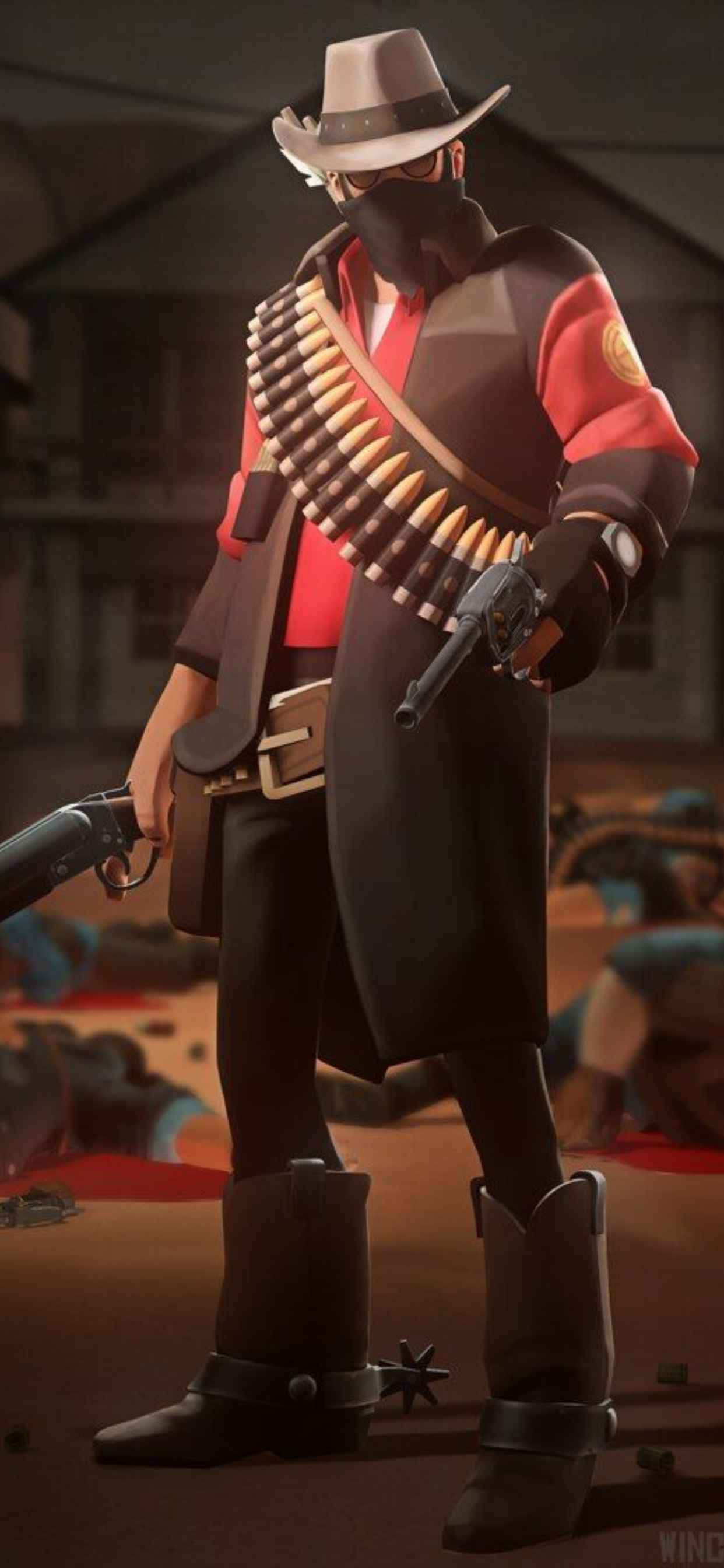 Kırmızı Nişancı iPhone Xs Max Team Fortress 2 Arkaplanı Duvar Kağıdı