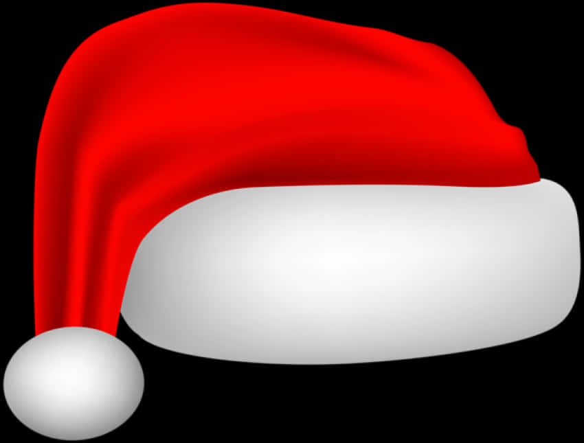 Kırmızı Noel Baba Şapkası Şeffaf Arka Plan Duvar Kağıdı
