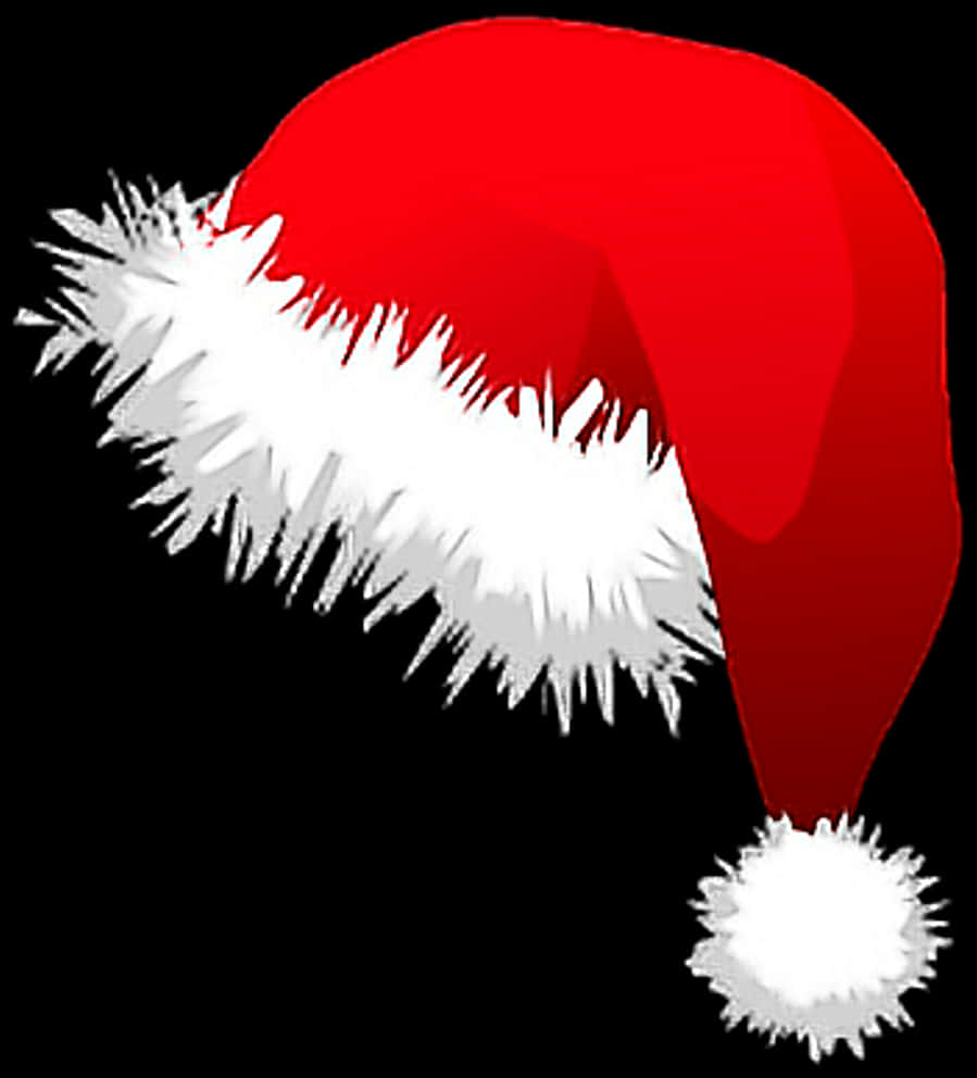 Kırmızı Noel Baba Şapkası Şeffaf Arkaplan.PNG Duvar Kağıdı