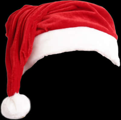 Kırmızı Noel Baba Şapkası Siyah Arkaplanda İzole Duvar Kağıdı