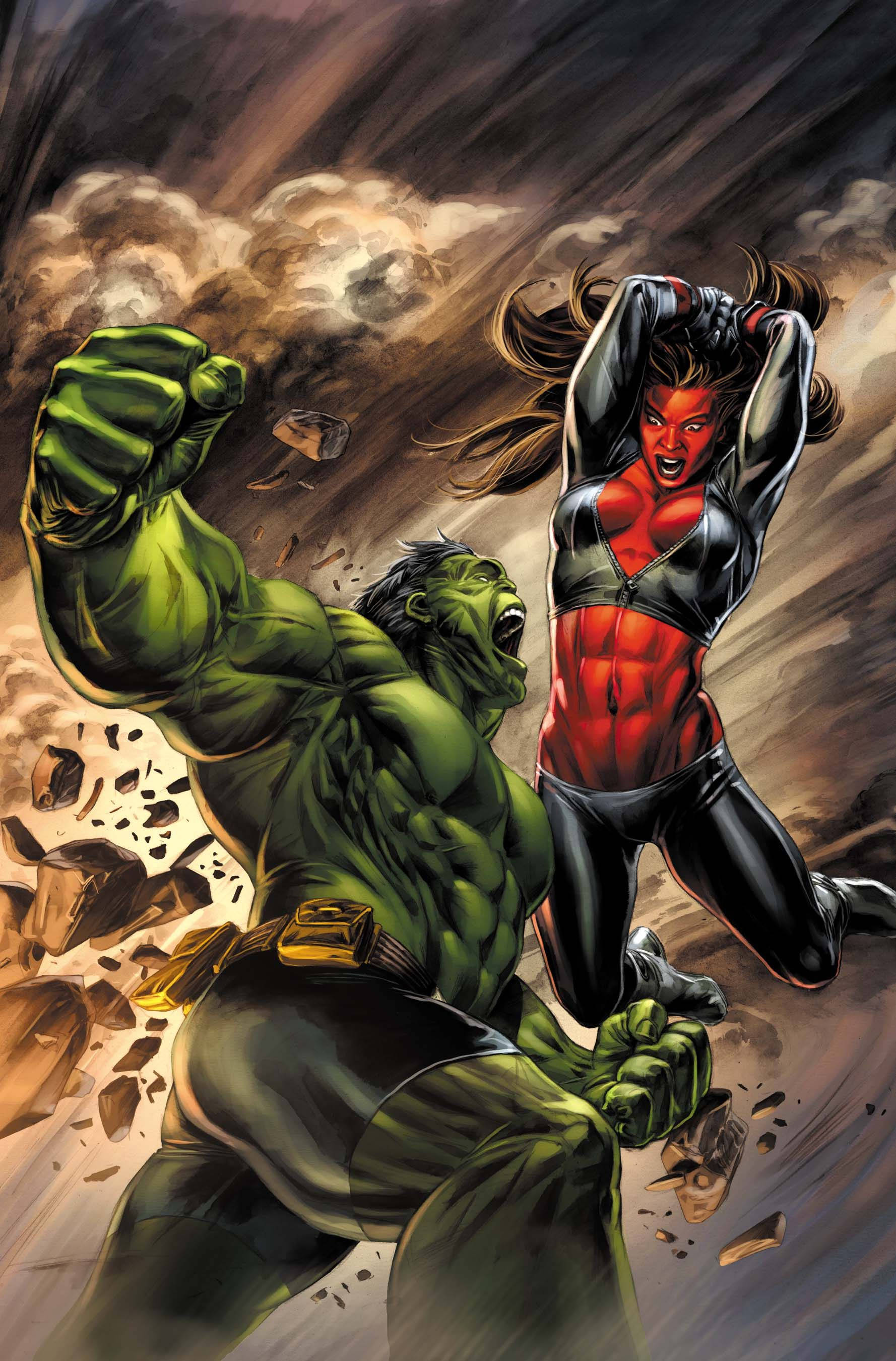 Kırmızı She-Hulk Dövüşüyor Duvar Kağıdı