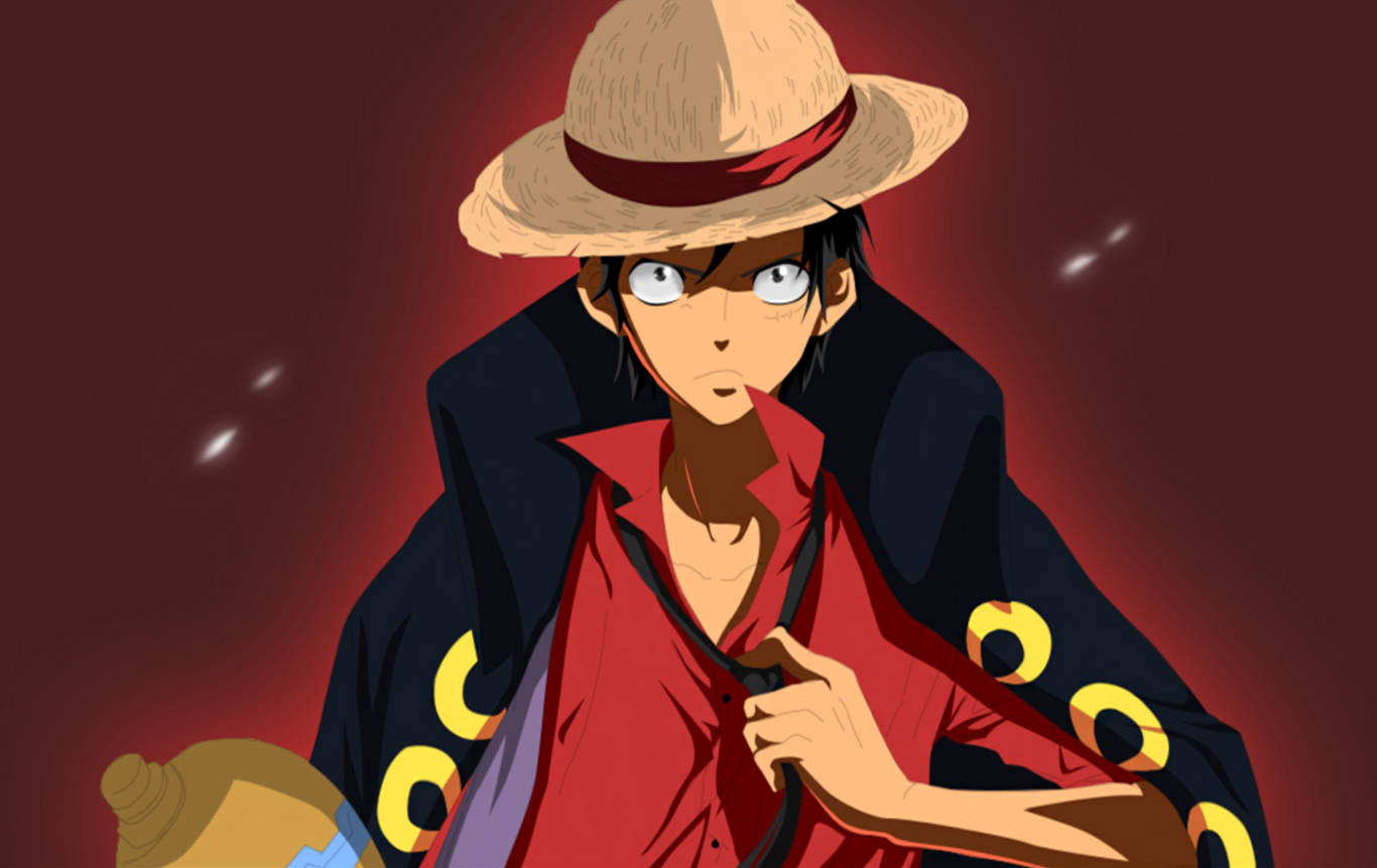 Kırmızı Siyah Kıyafetli Luffy Duvar Kağıdı