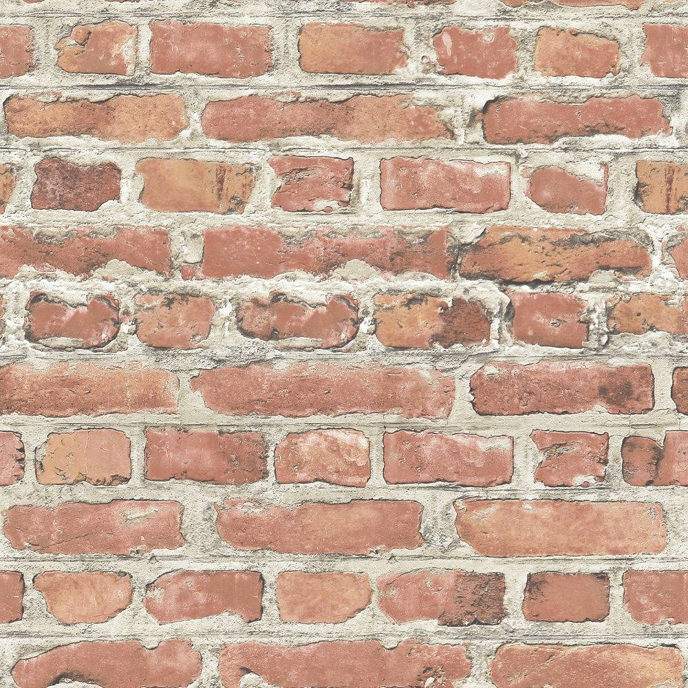 Kırmızı Tuğla Duvarın Detaylı Dokusu Duvar Kağıdı