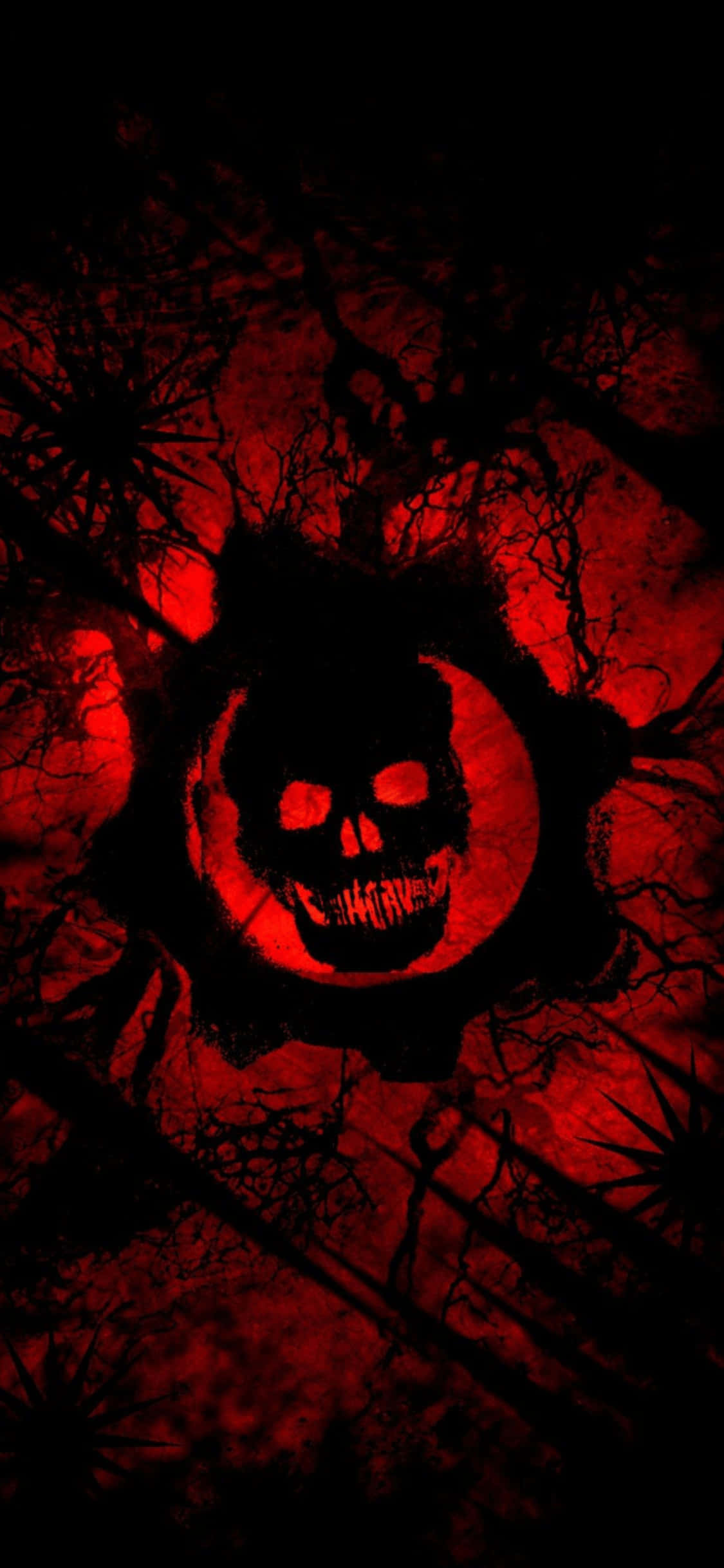 kırmızı ve siyah gears of war logosu Duvar Kağıdı