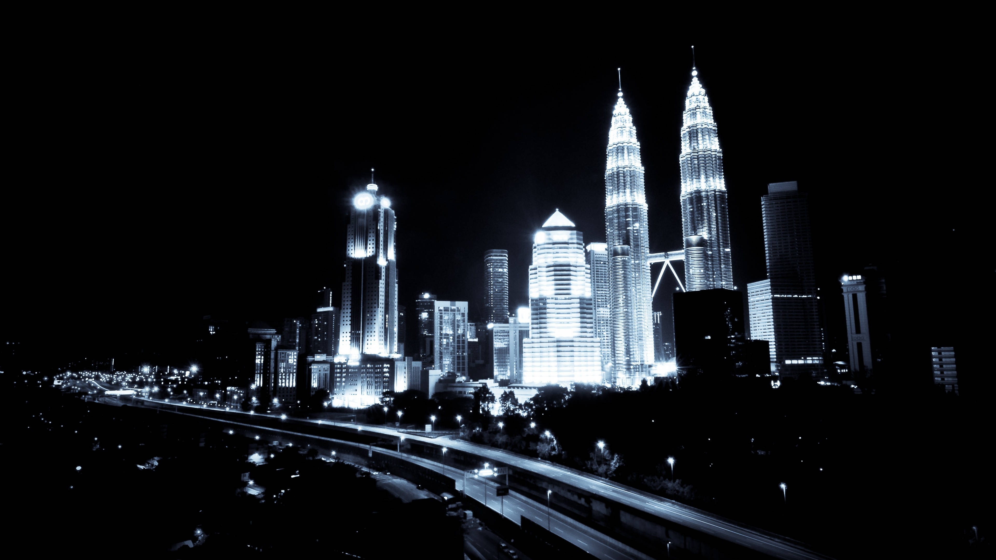 Kuala Lumpur Karanlık Şehir Duvar Kağıdı