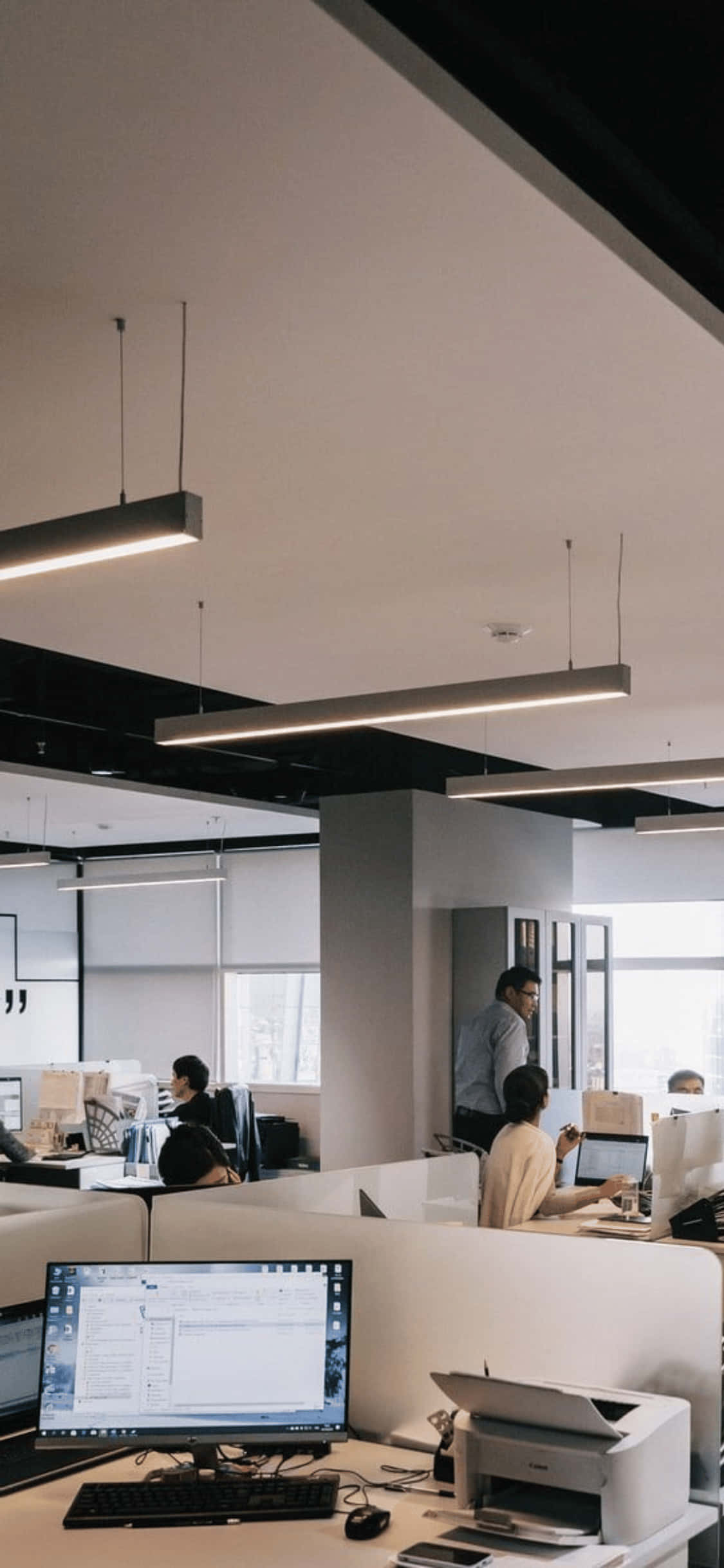 Kübik Ofis iPhone X Ofis Arka Planı Duvar Kağıdı