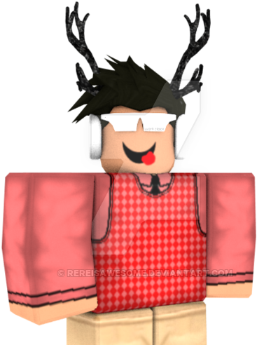 Kulaklıklı ve Boynuzlu Roblox Karakteri Duvar Kağıdı