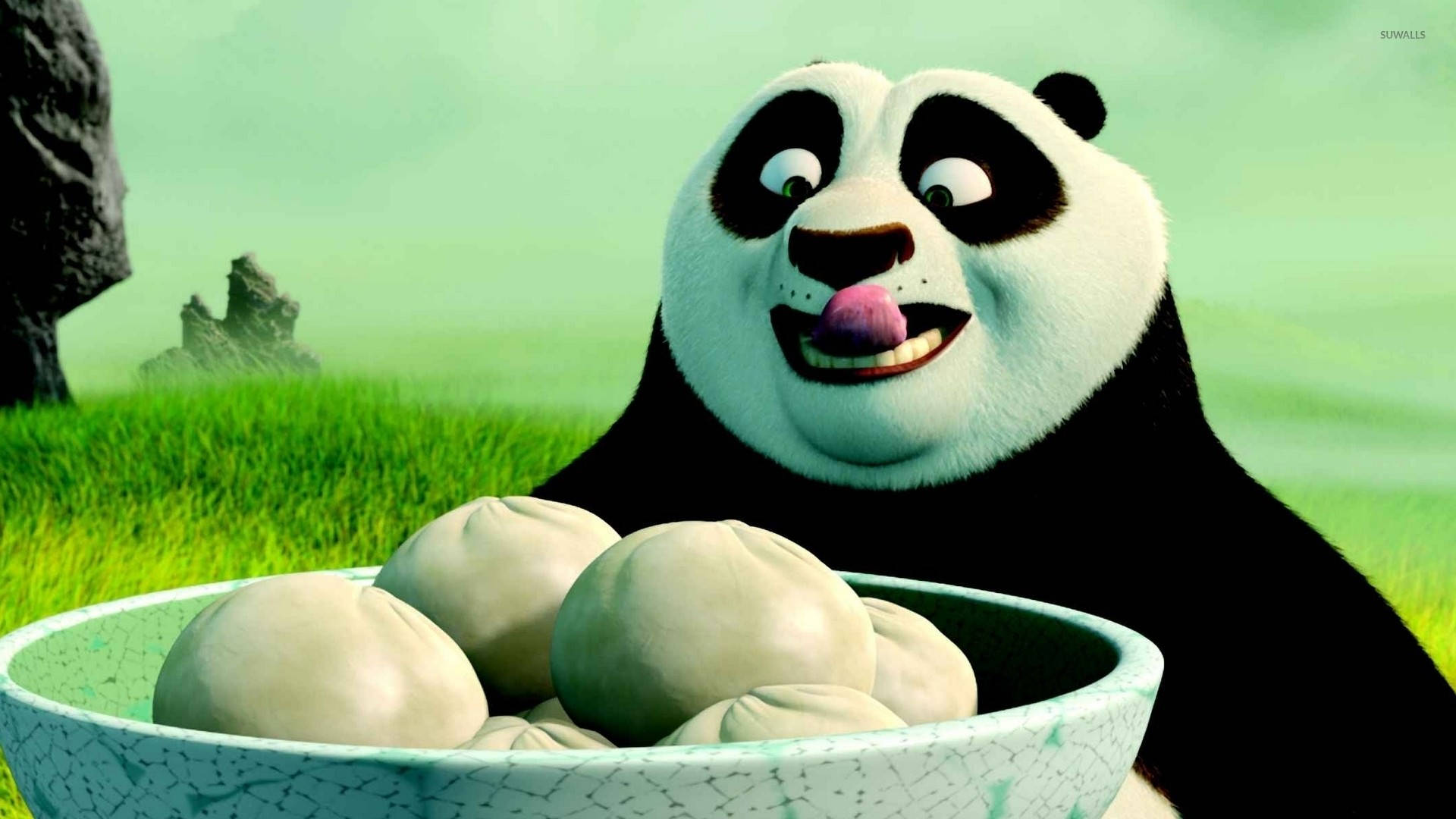 Kung Fu Panda Yemeye Hazır Domuz Köfteleri Duvar Kağıdı