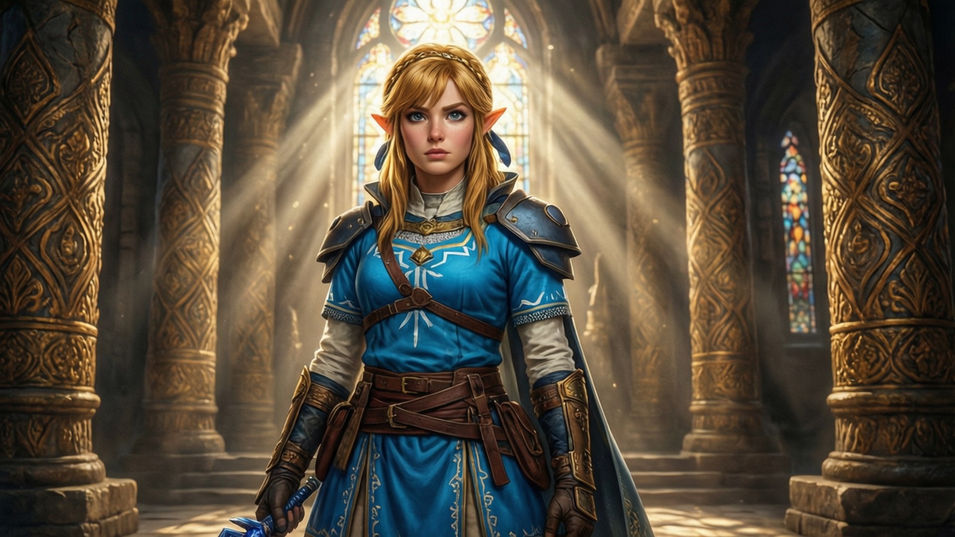 Kutsal Tapınakta Zelda Duvar Kağıdı