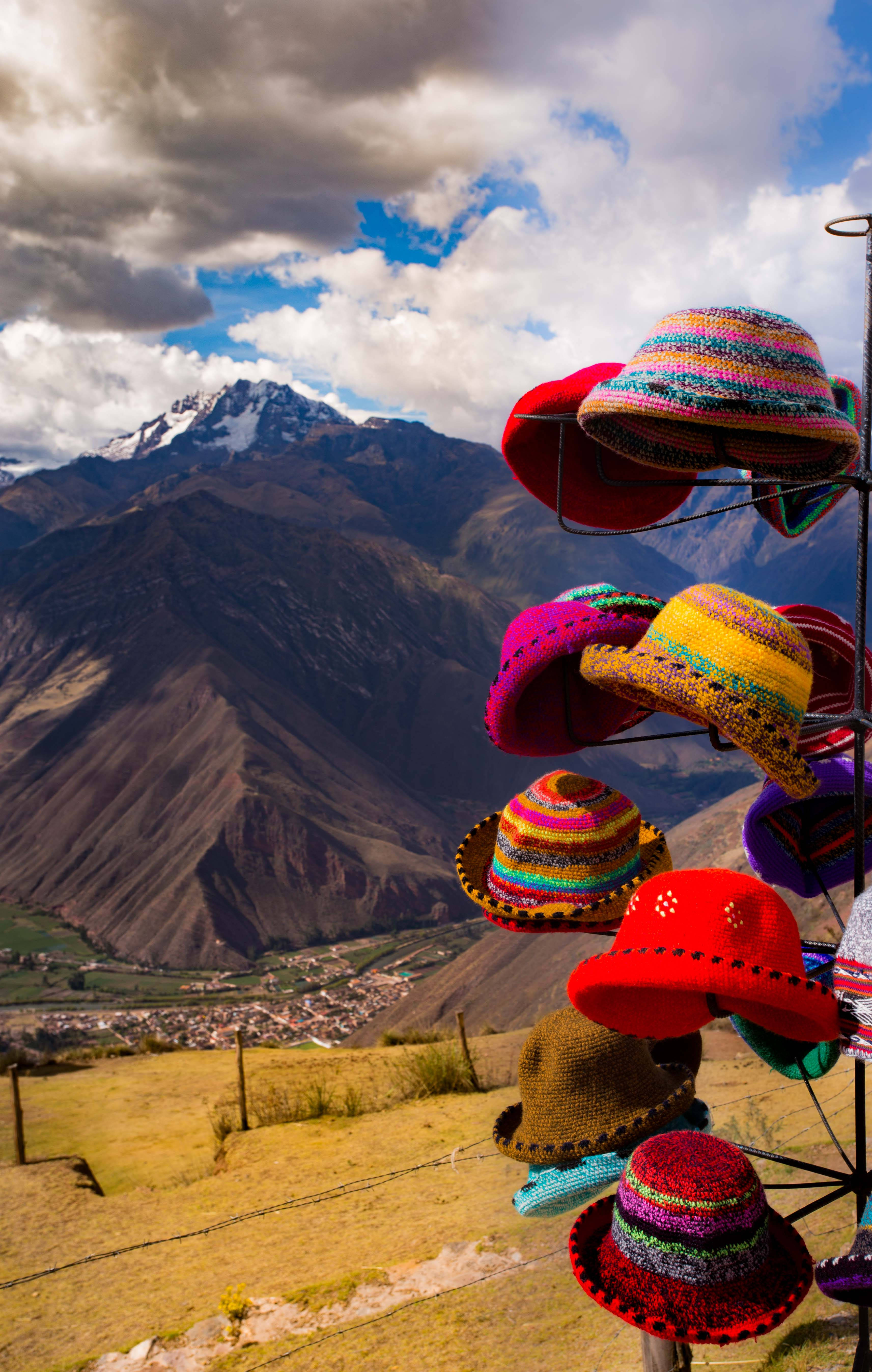 Kutsal Vadi Şapka Hediyelik Eşyaları Cusco Peru Duvar Kağıdı