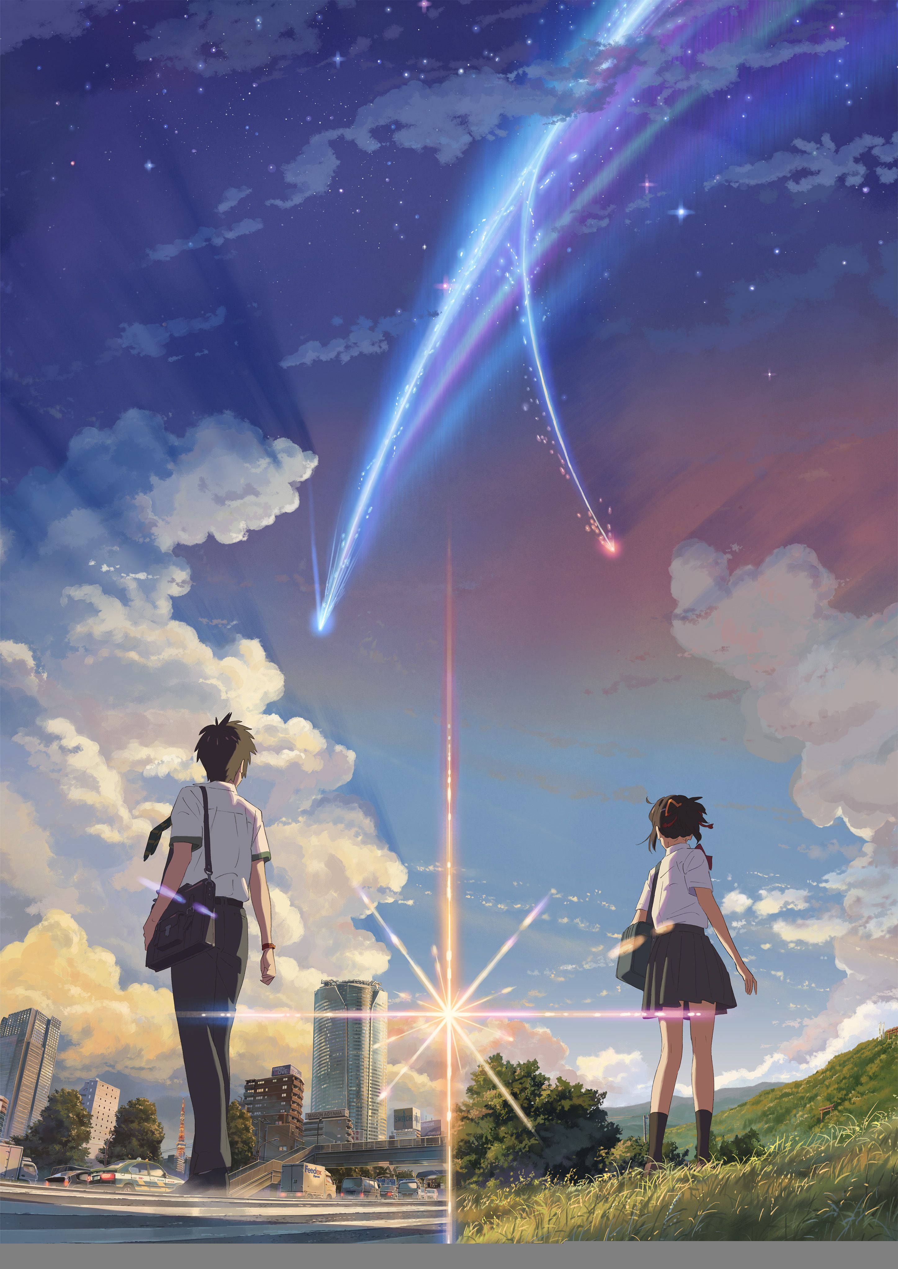 Kuyrukluyıldızlı Kimi No Na Wa Çifti Duvar Kağıdı
