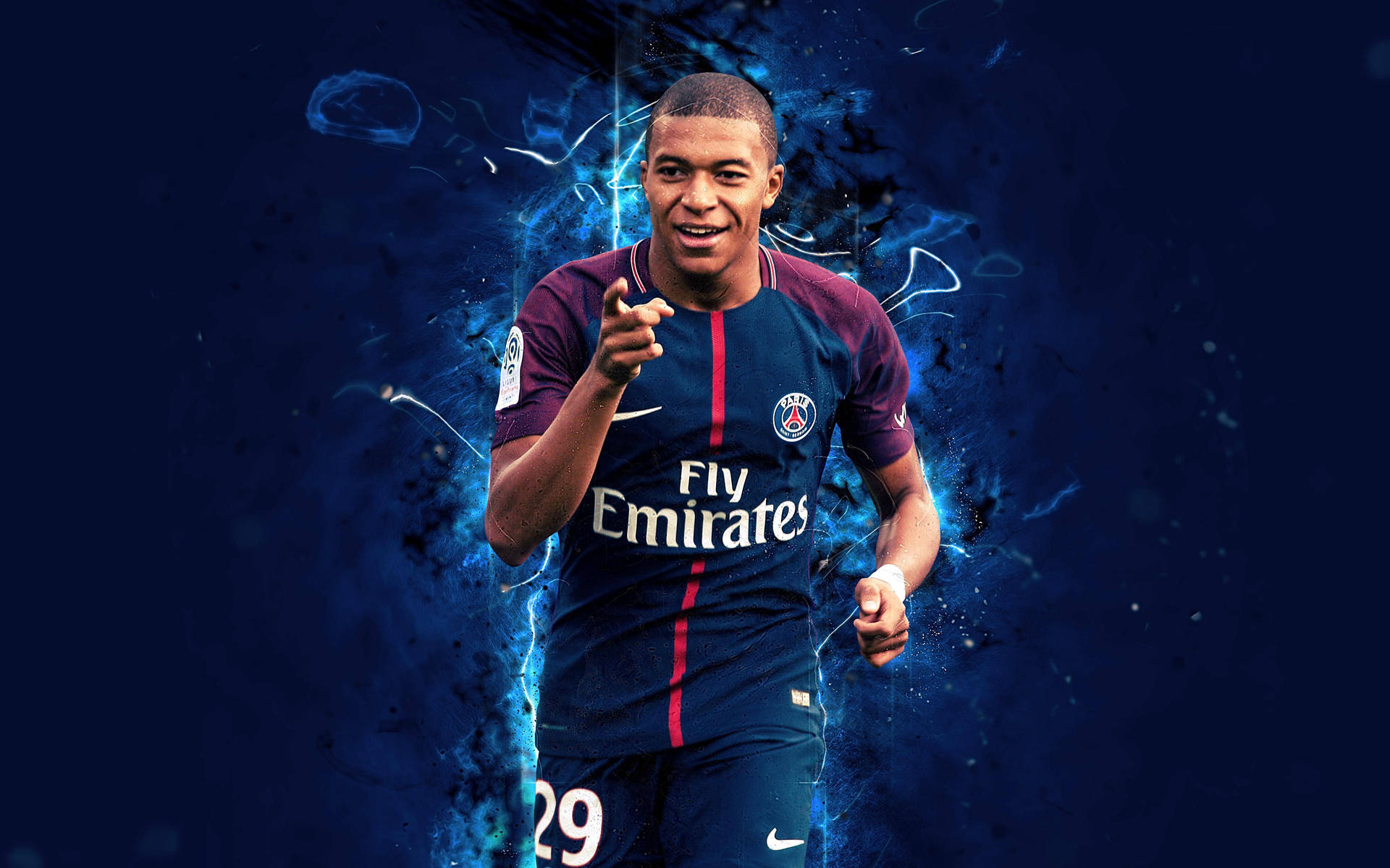 Kylian Mbappe 4k Mavi Estetik — Mavi estetik GIF Duvar Kağıdı