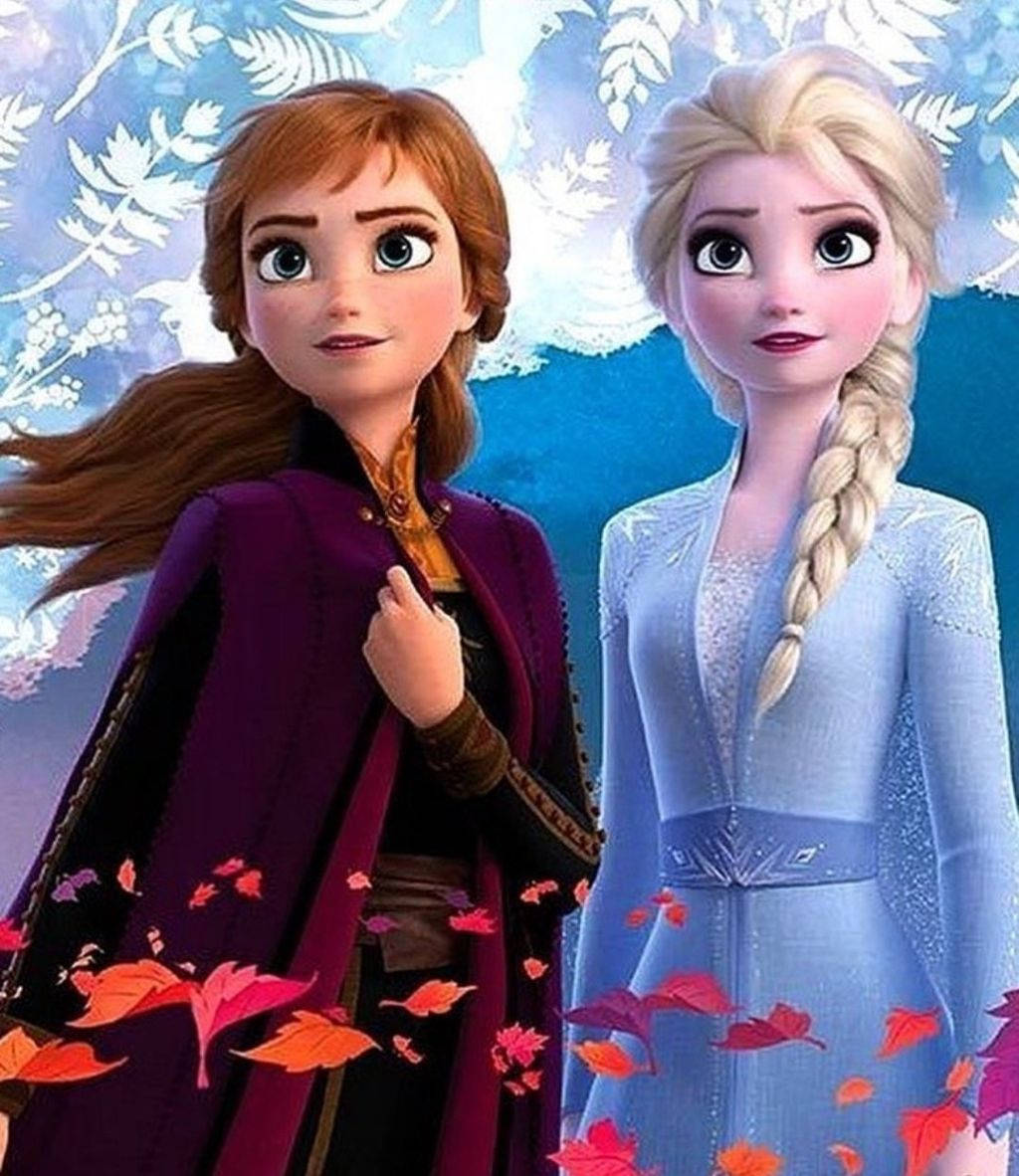Kız Kardeşler - Frozen 2'den Elsa ve Anna Duvar Kağıdı