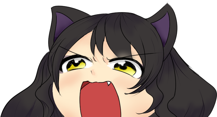 Kızgın Kedi Kız Meme.PNG Duvar Kağıdı