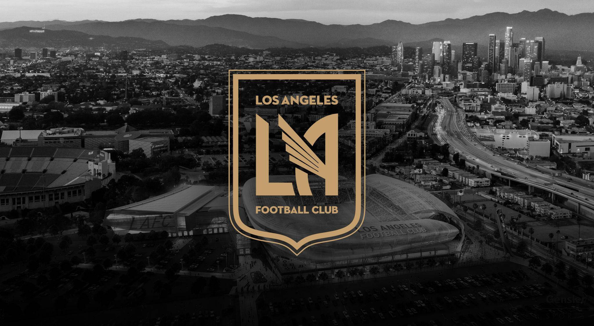 LAFC Logosu Siyah Beyaz Şehir Duvar Kağıdı
