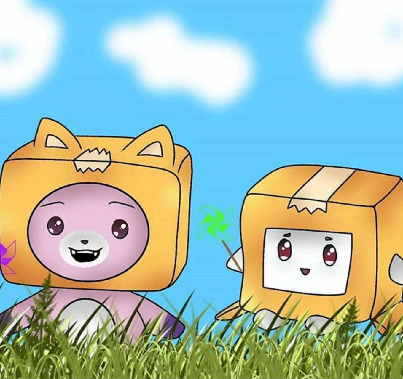 LankyBox Boxy ve Foxy Duvar Kağıdı