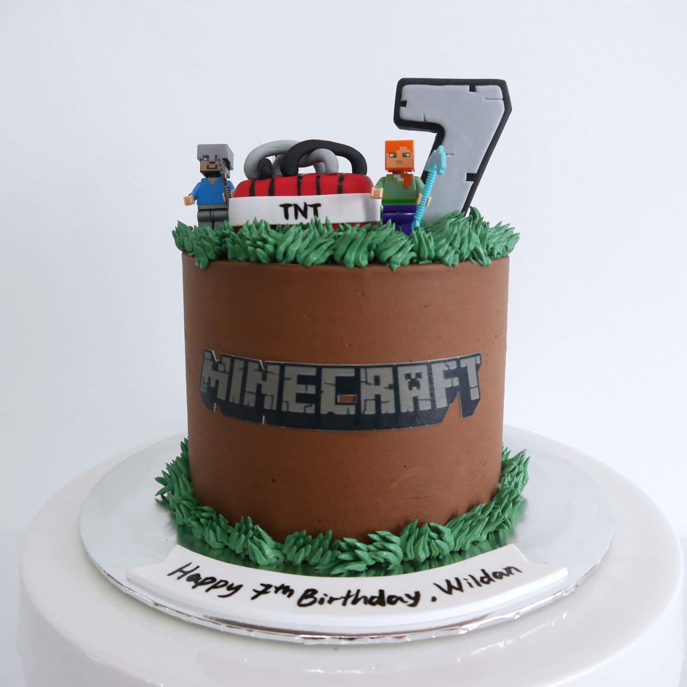 Lezzetli Görünümlü Minecraft Temalı Pasta Duvar Kağıdı