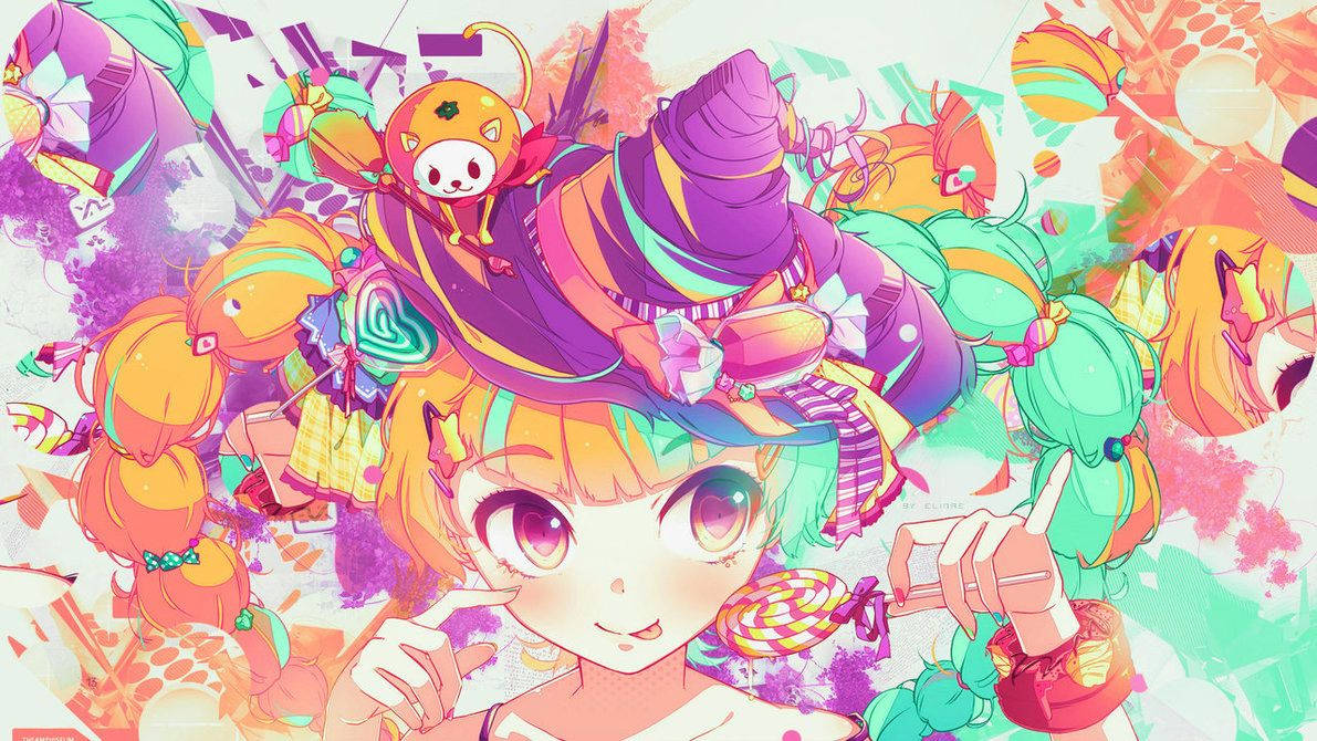 Lezzetli Kawaii Tarzı Cadı İkramları Duvar Kağıdı