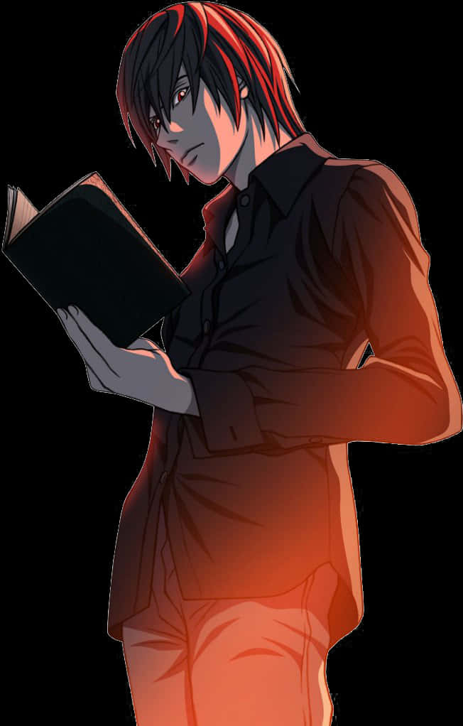 Light Yagami Elinde Death Note Tutuyor Duvar Kağıdı