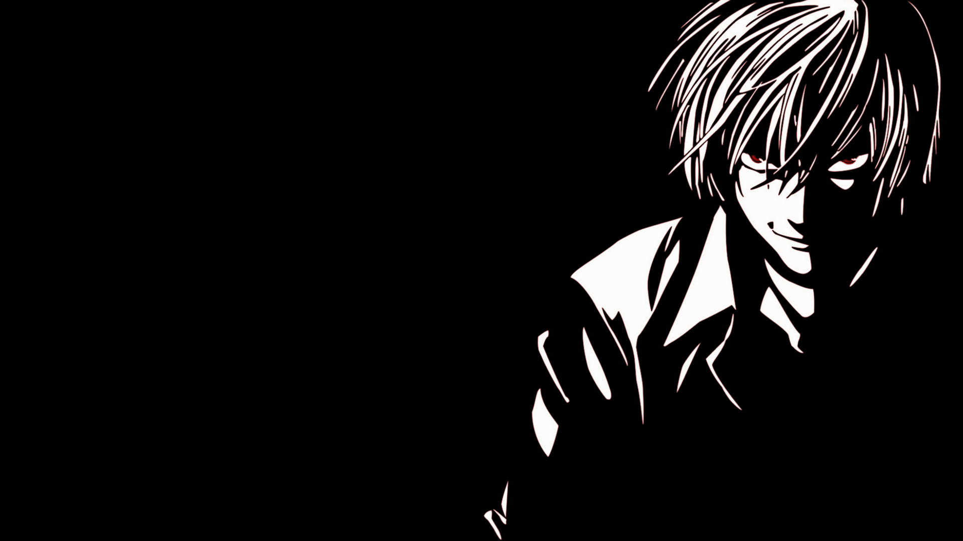 Light Yagami Siyah Anime Duvar Kağıdı
