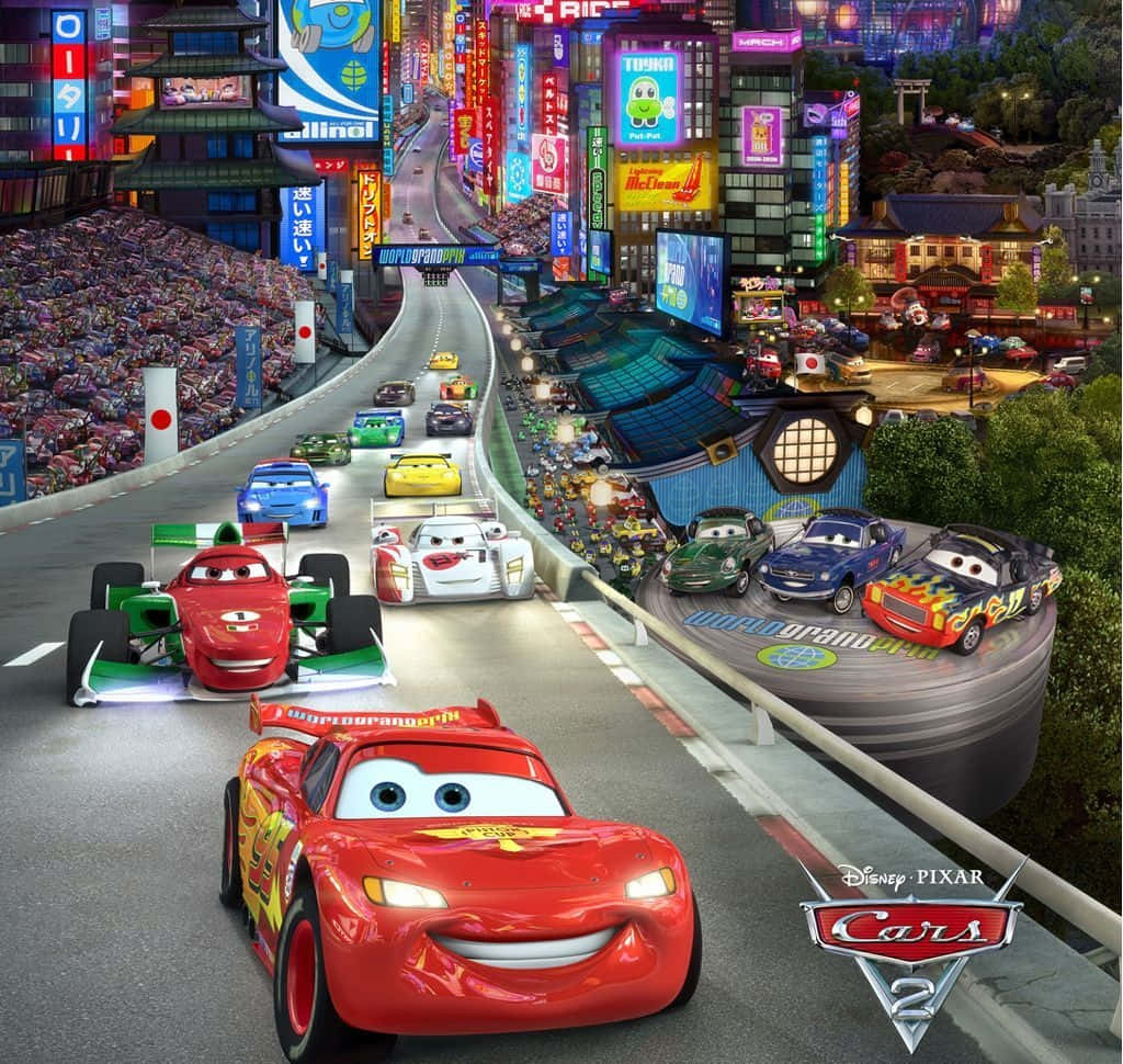 Lightning McQueen ve Mater, Disney Pixar'ın Arabalar 2 filminde yeniden bir araya geliyor Duvar Kağıdı