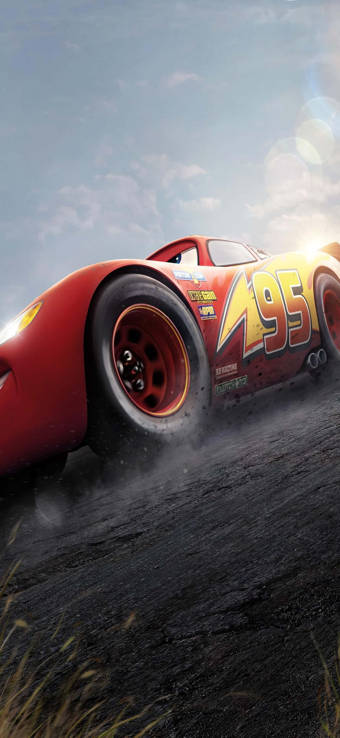 Lightning McQueen Yarışçısı iPhone X Arabalar Arka Planı Duvar Kağıdı