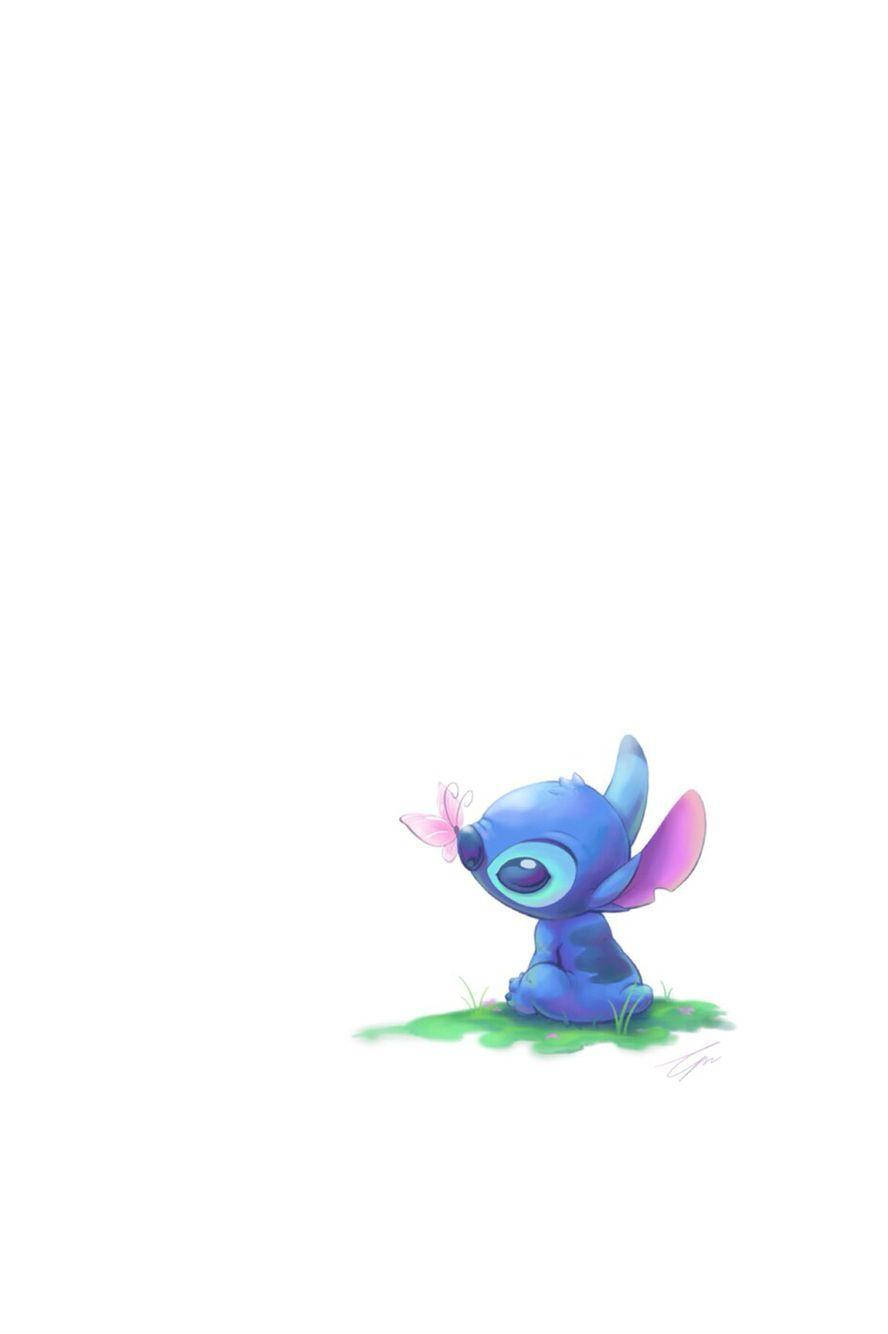 Lilo Stitch Sevimli Çizim Duvar Kağıdı
