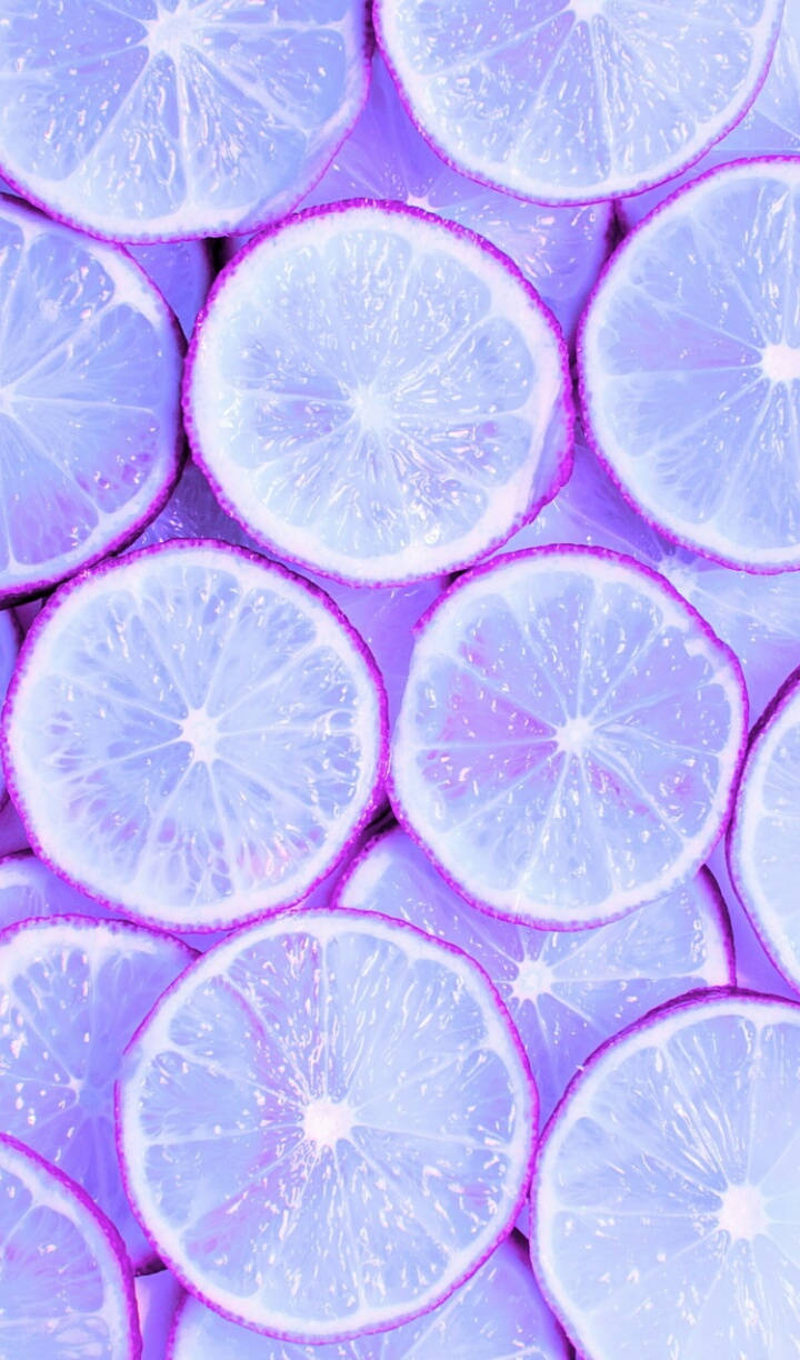Limon Dilimleri Pastel Mor Tumblr Duvar Kağıdı