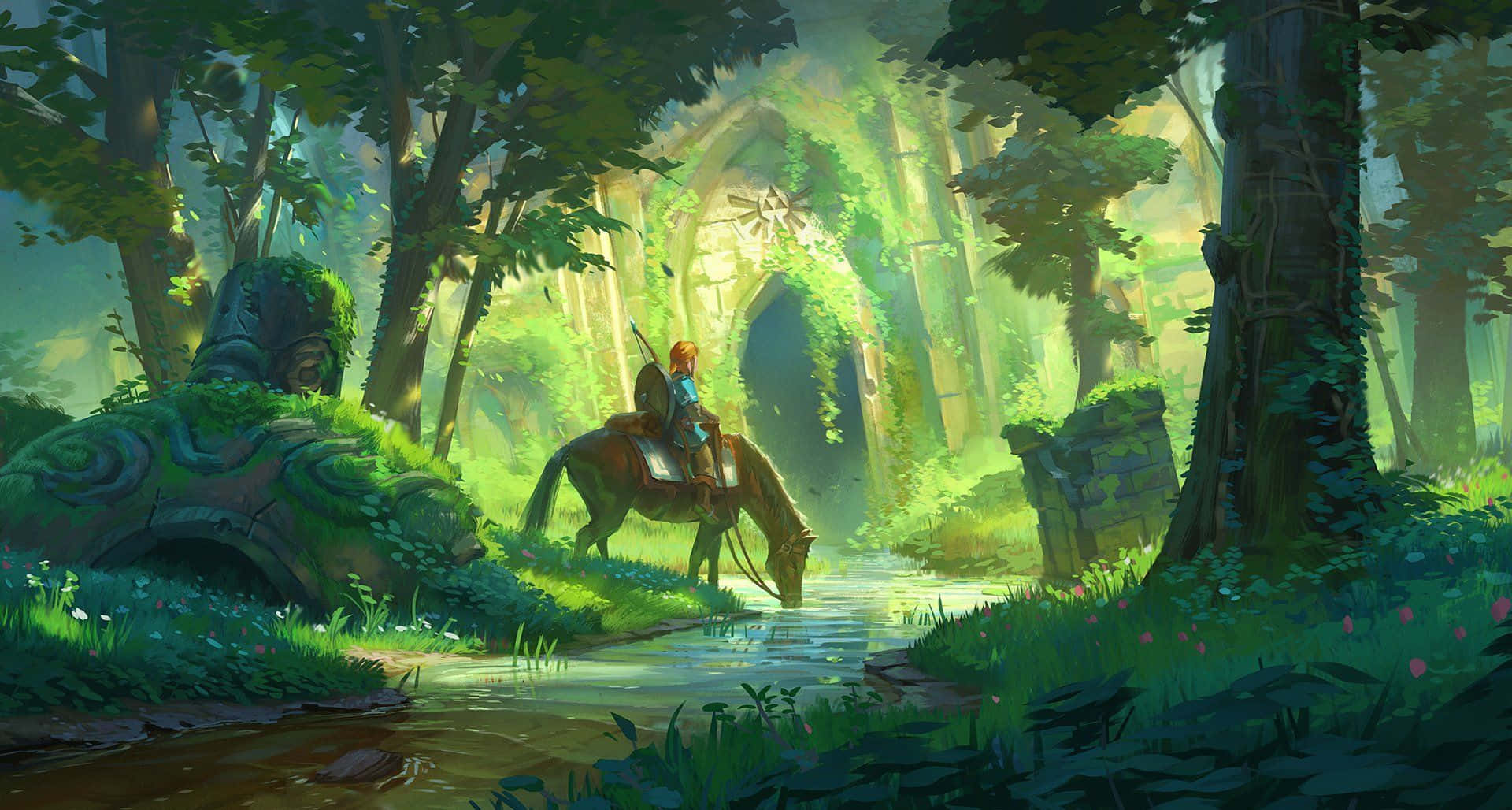 Link, Hyrule'nin Kahramanı The Legend of Zelda Duvar Kağıdı