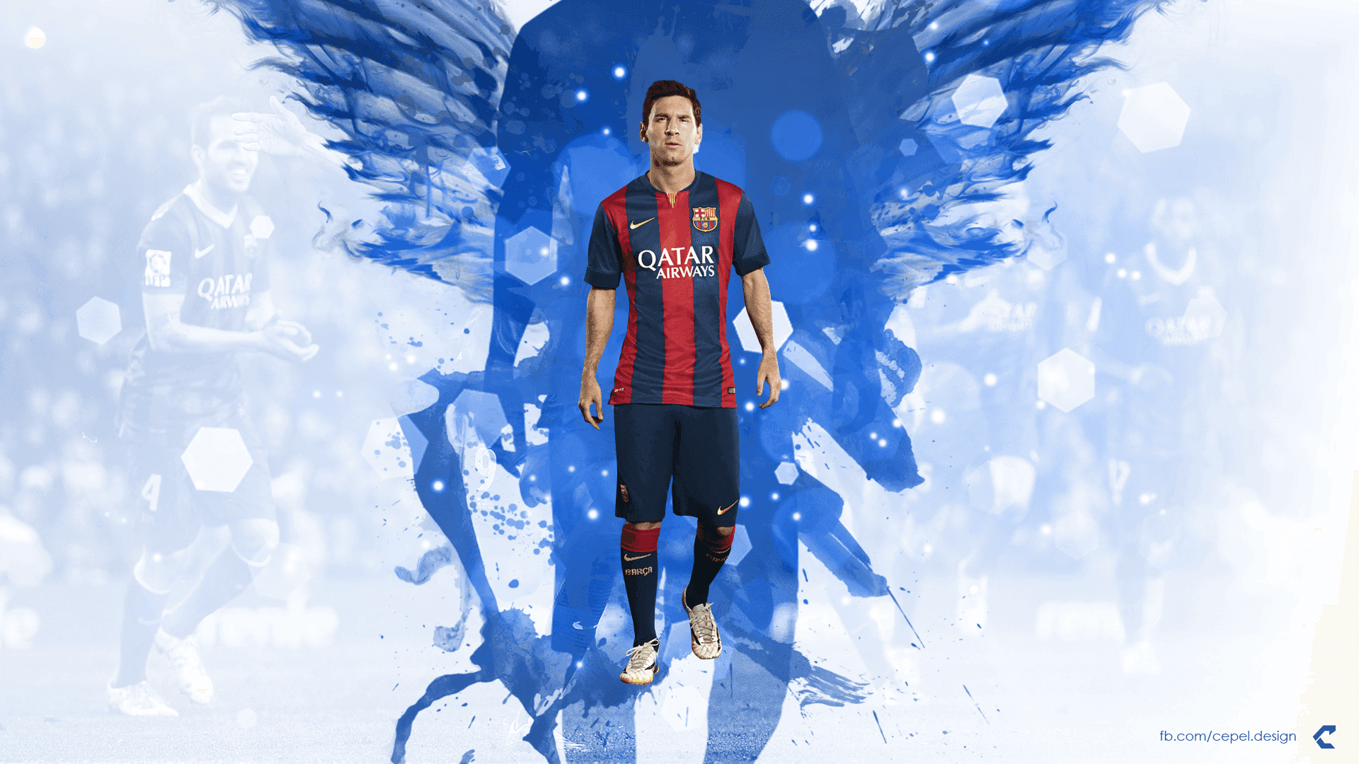 "Lionel Messi, Barcelona efsanesi, sahadaki hareketi." Duvar Kağıdı