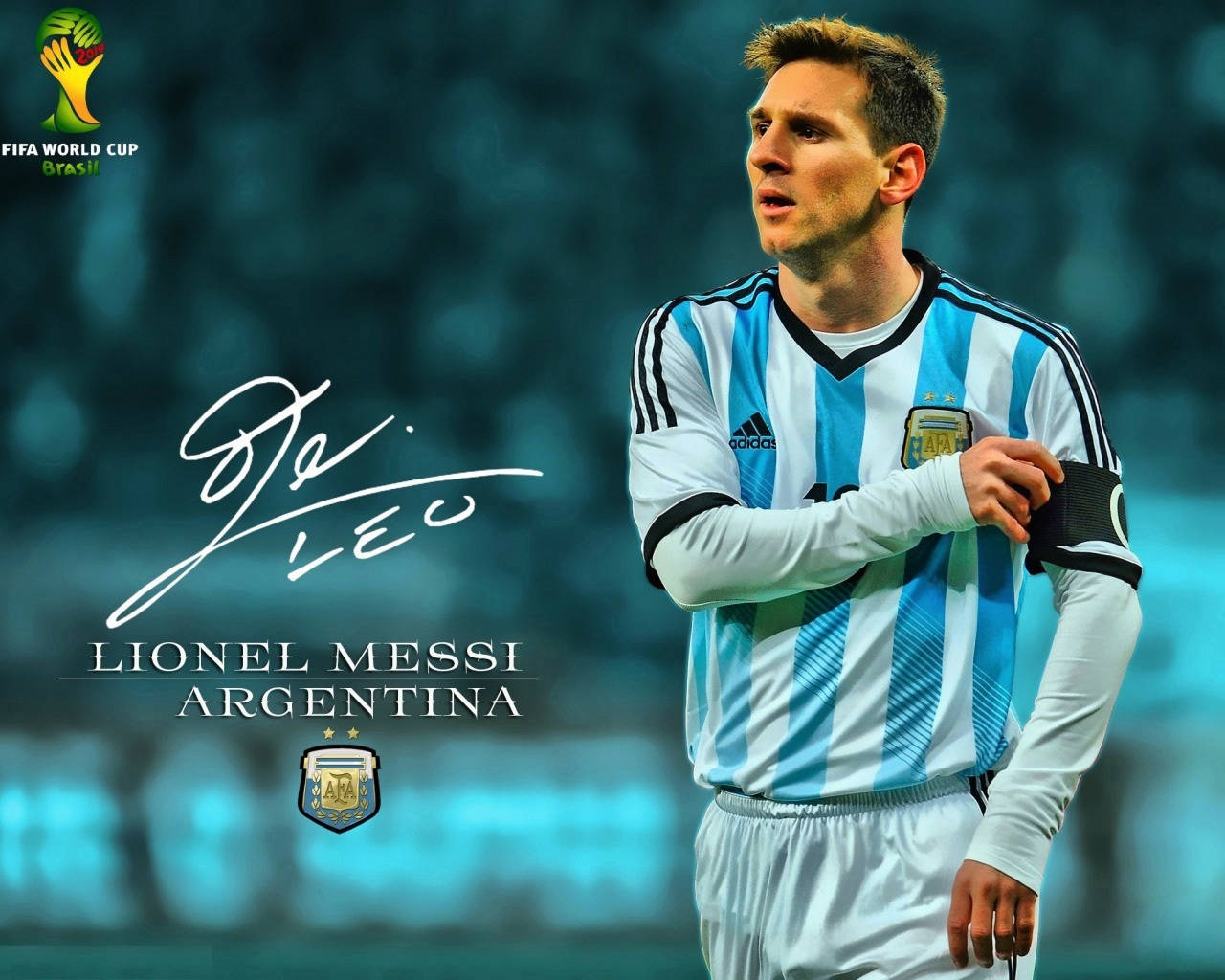 Lionel Messi İmza Arjantin Duvar Kağıdı