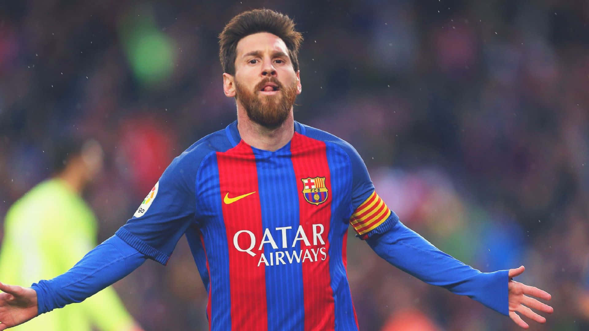 Lionel Messi'nin maçta attığı golü kutlaması Duvar Kağıdı